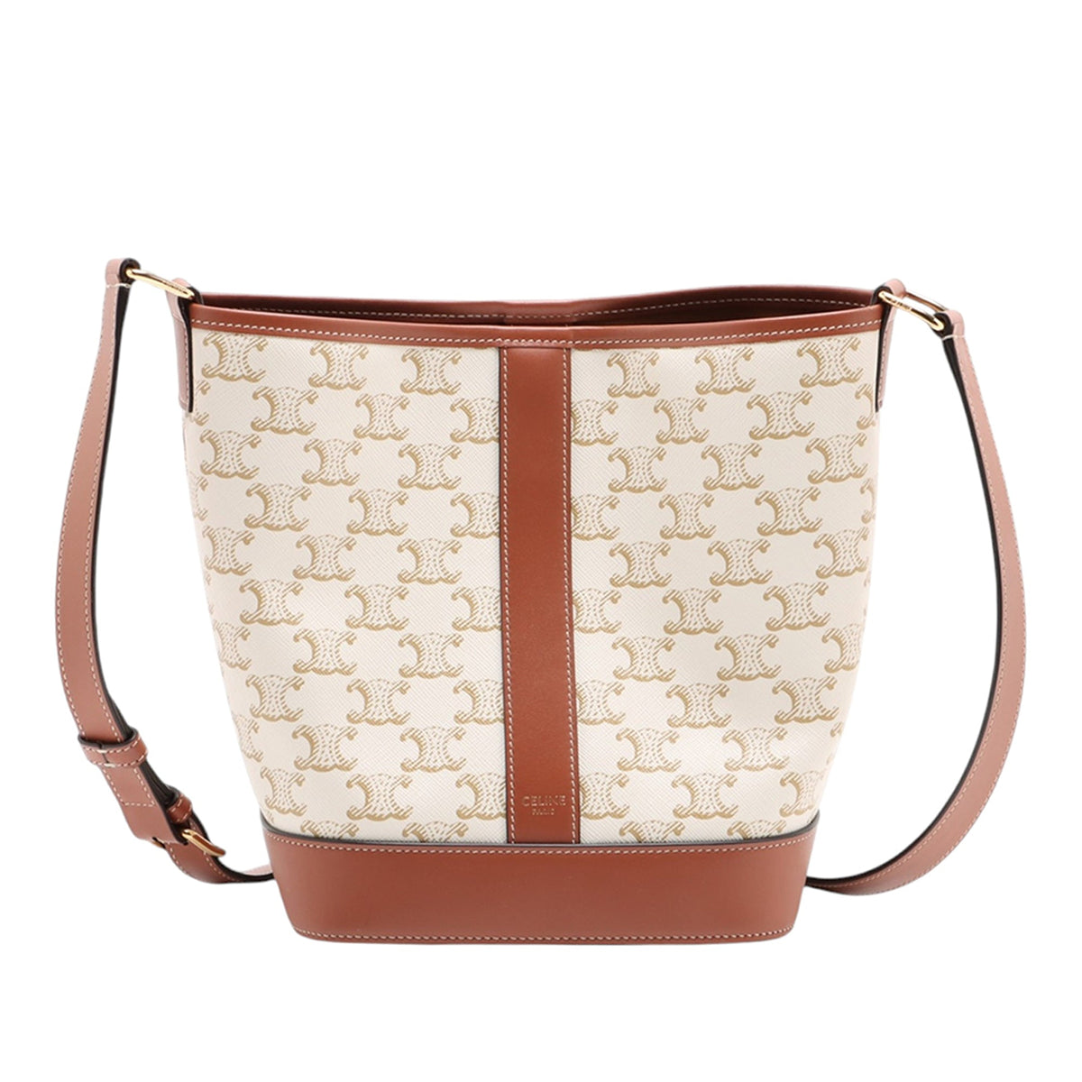 Celine Small Triomphe Coated Canvas Bucket Bag