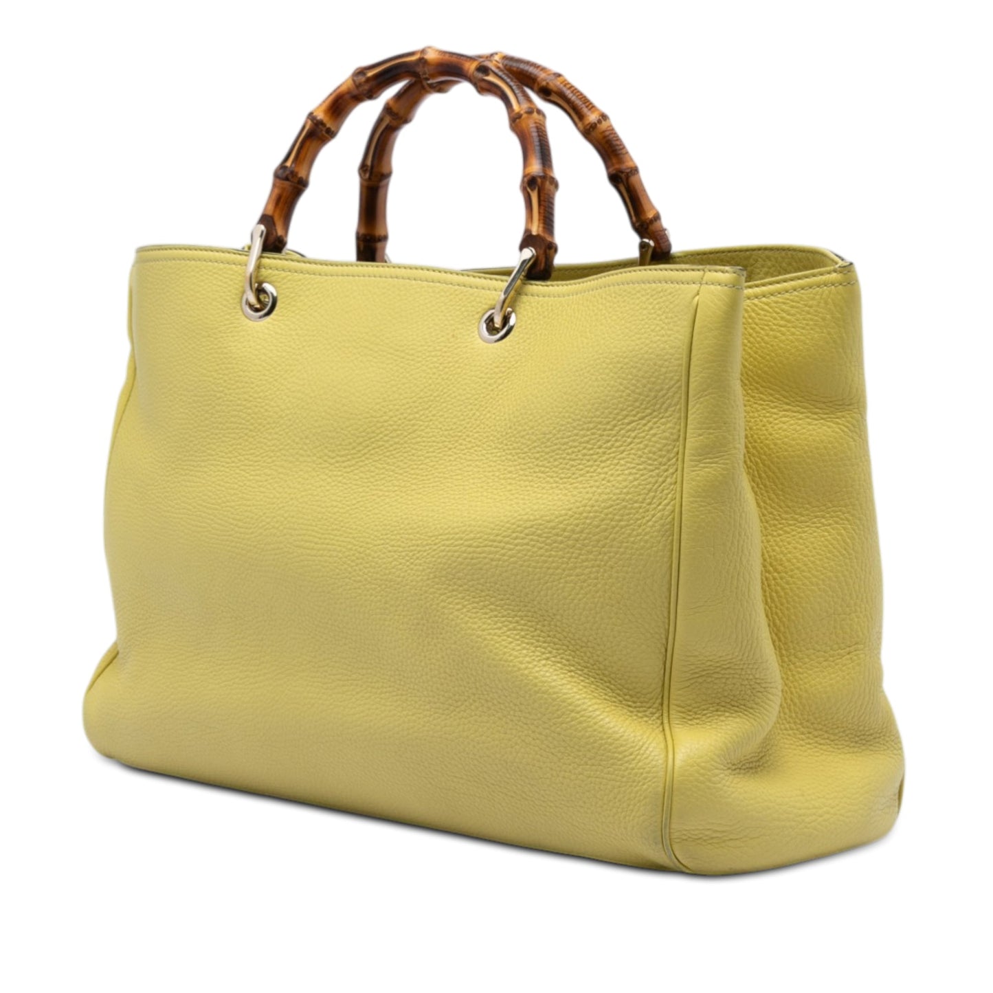 Gucci Large Calfskin Bamboo Shopper Satchel
