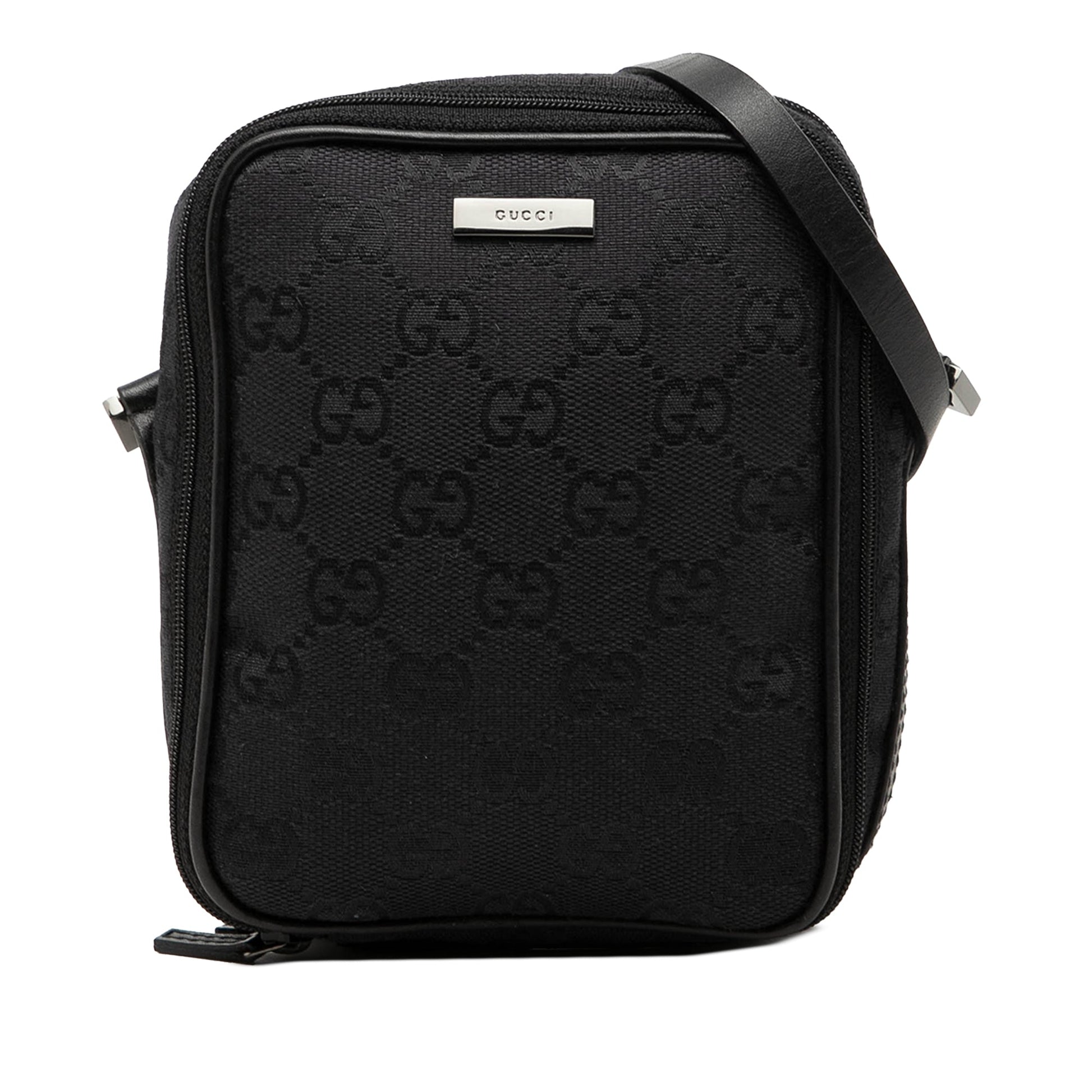 Gucci GG Canvas Double Zip Accessory Pouch