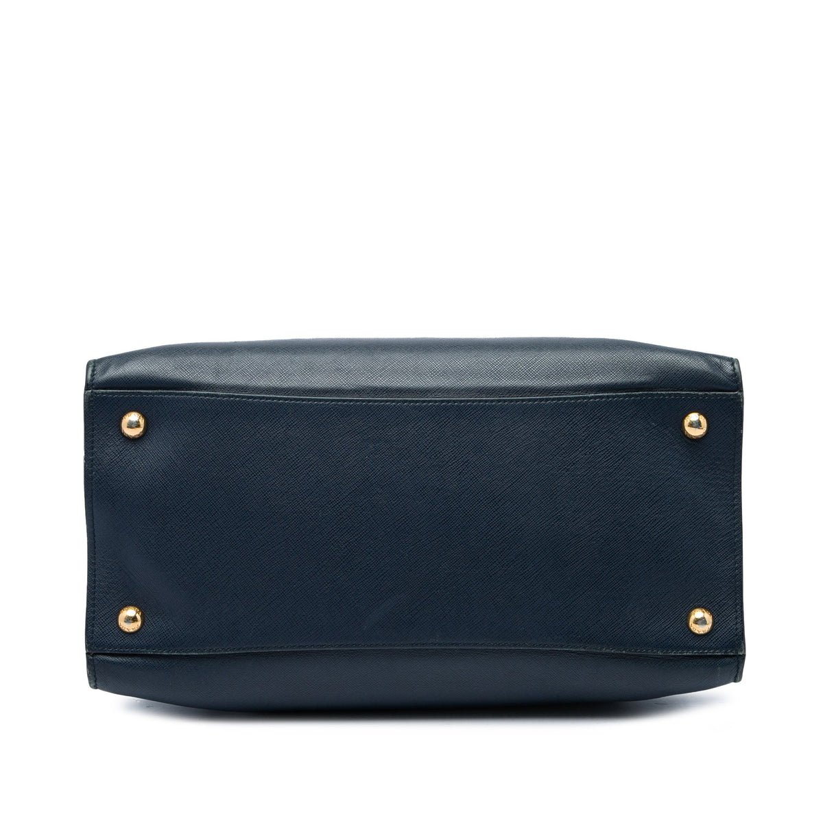 Prada Saffiano Soft Triple Pocket Tote — Blue