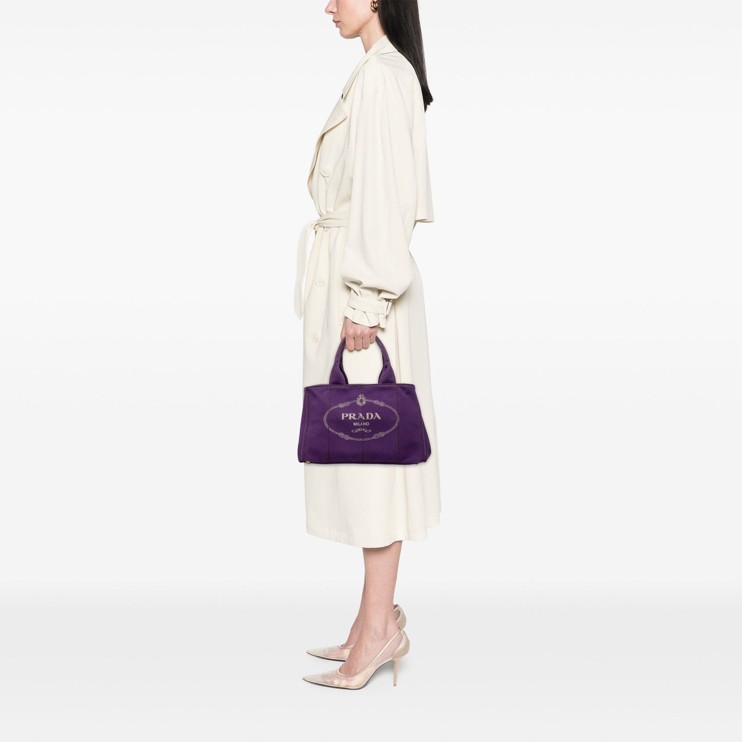Prada Canvas Canapa Logo Tote