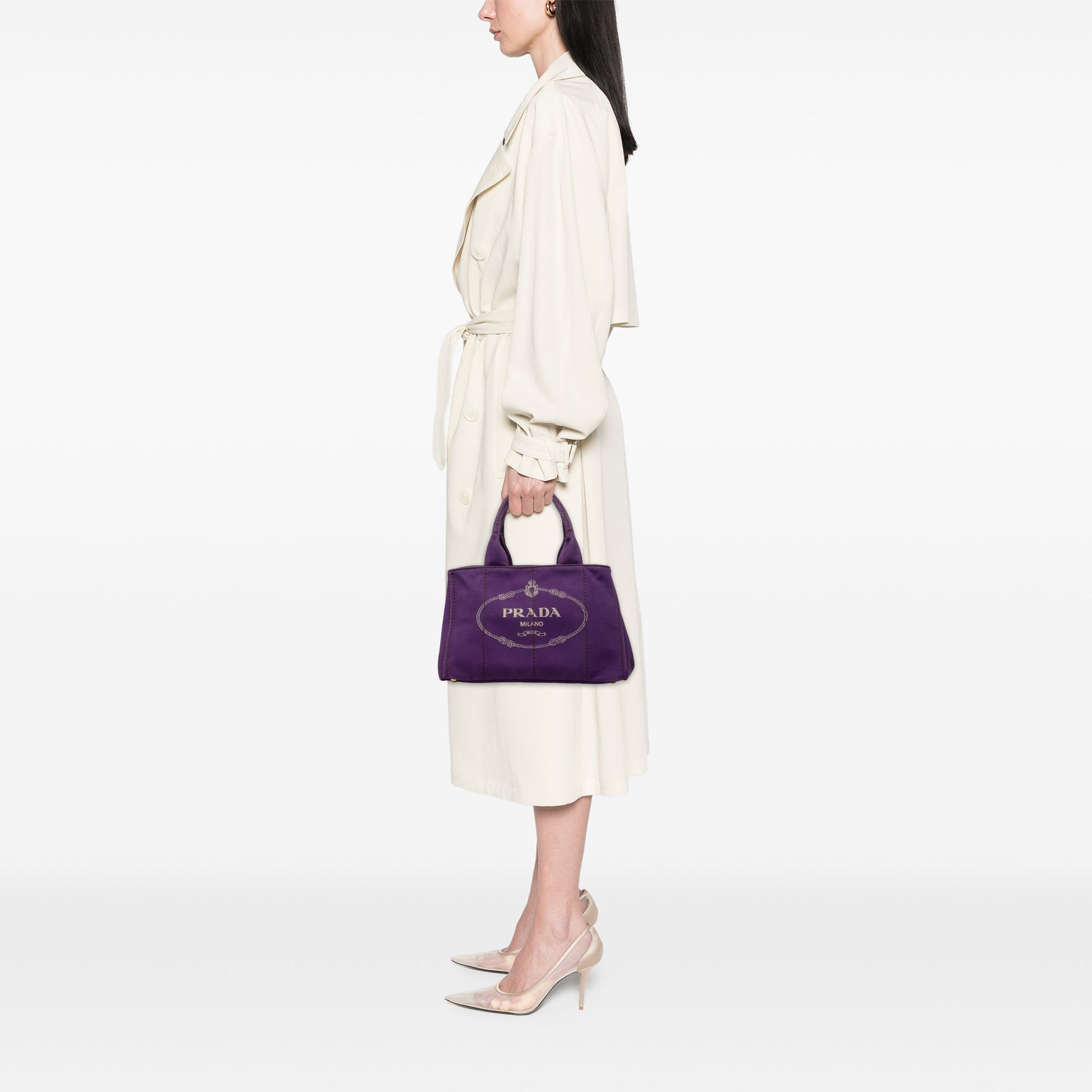 Prada Canvas Canapa Logo Tote