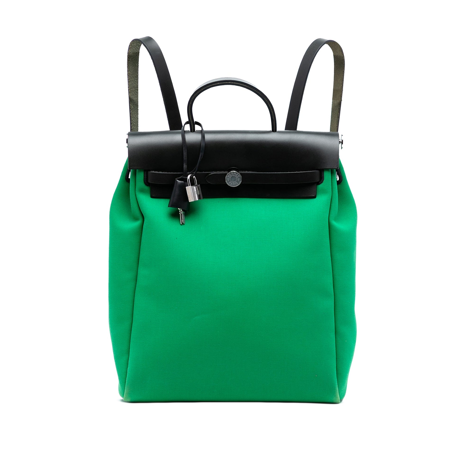 Hermès Toile Herbag A Dos Zip Retourne Backpack