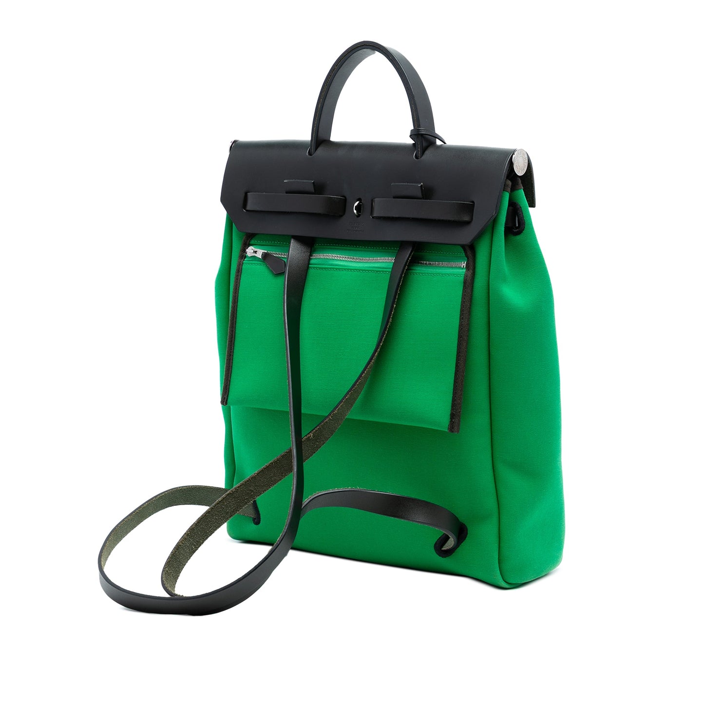 Hermès Toile Herbag A Dos Zip Retourne Backpack