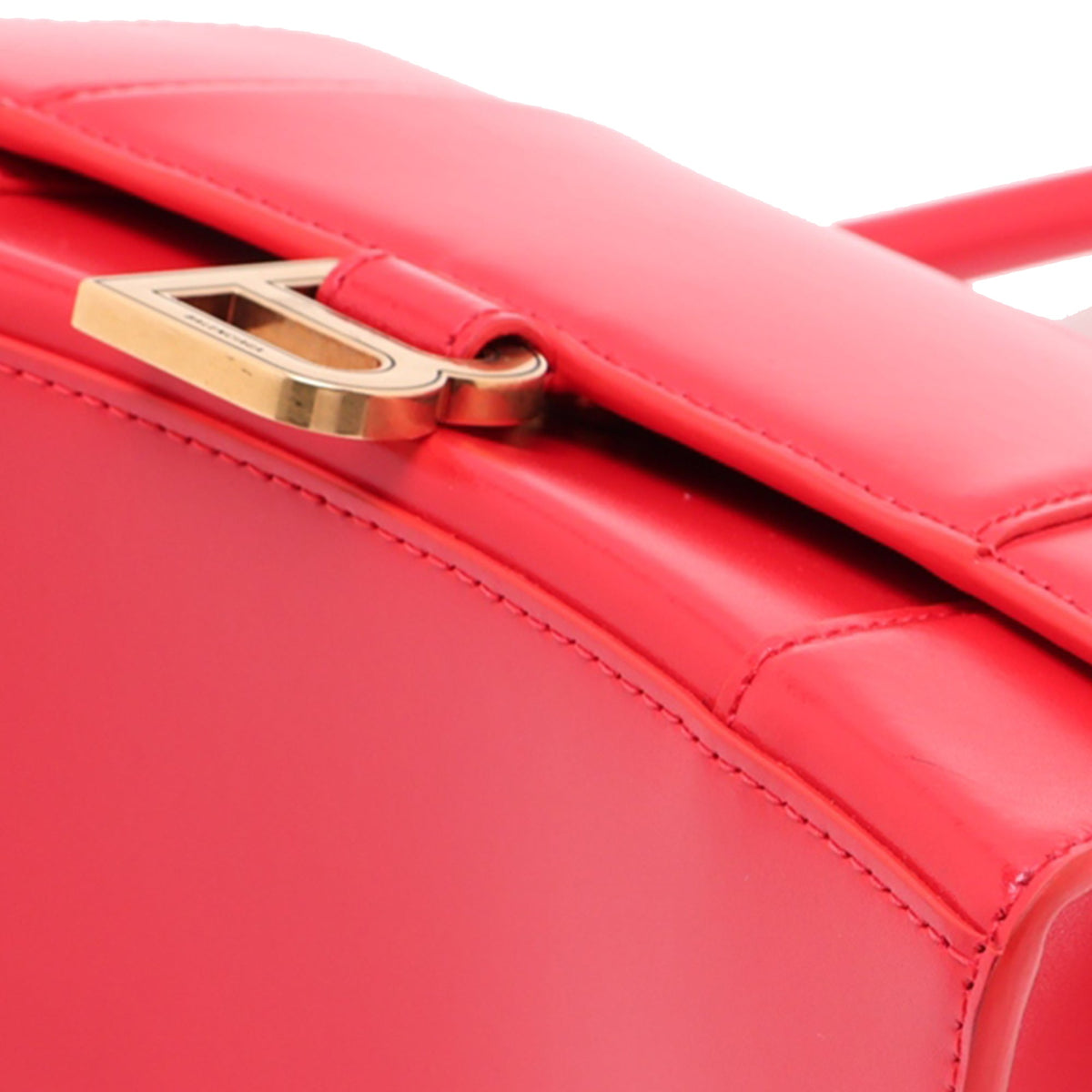 Balenciaga Small Leather Hourglass Top Handle Bag