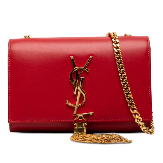 Saint Laurent Small Smooth Calfskin Monogram Kate Tassel Crossbody