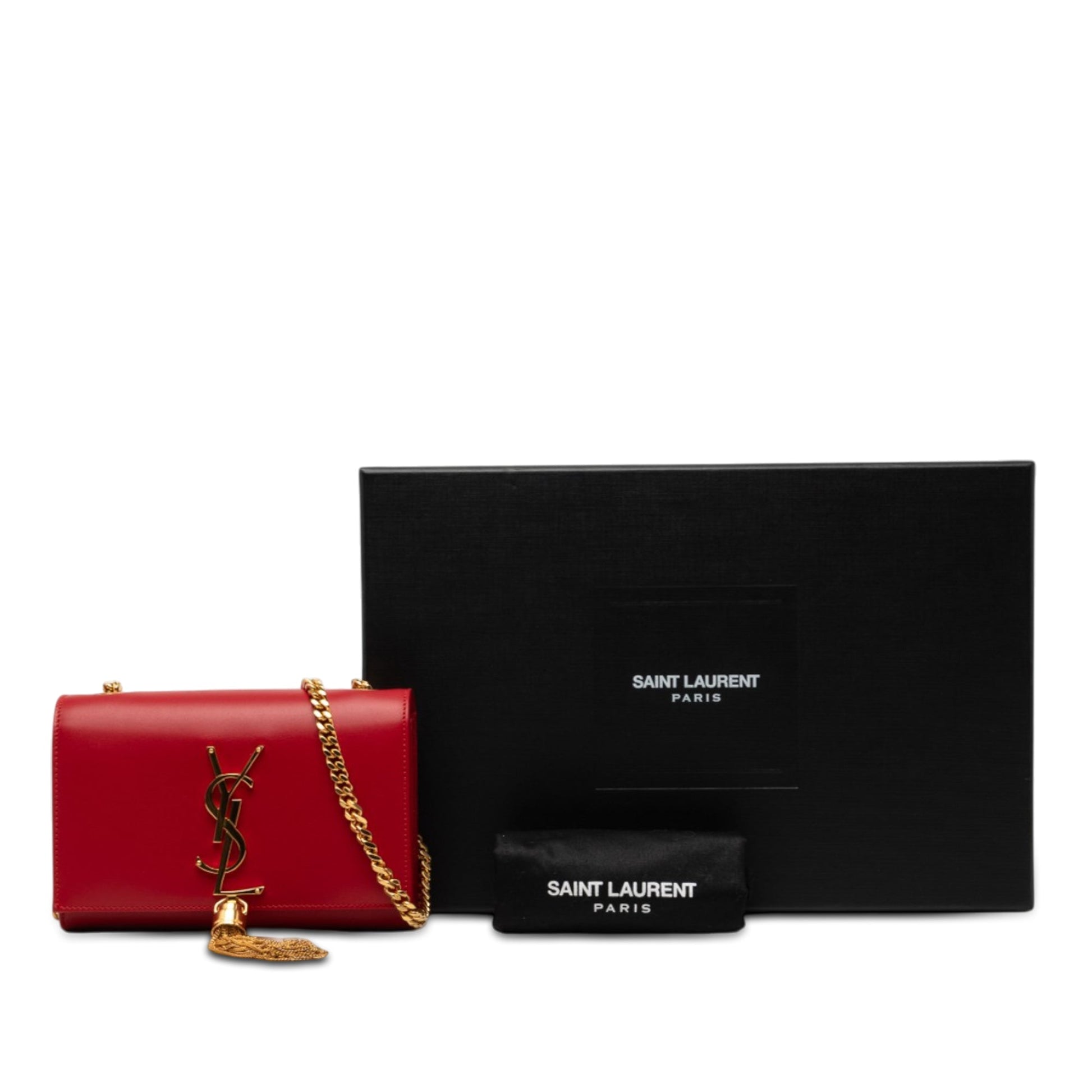Saint Laurent Small Smooth Calfskin Monogram Kate Tassel Crossbody