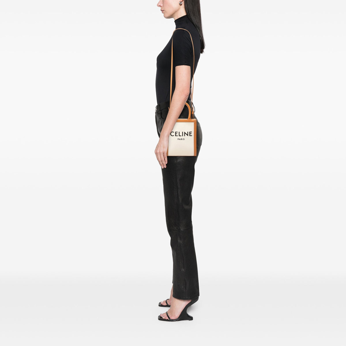 Celine Mini Canvas Vertical Cabas Tote