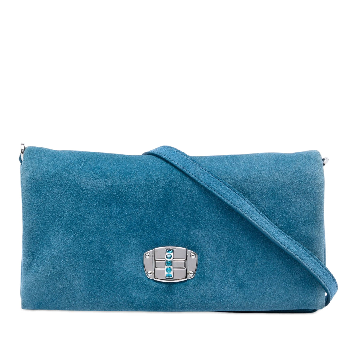 Miu Miu Suede Crystal Chain Satchel