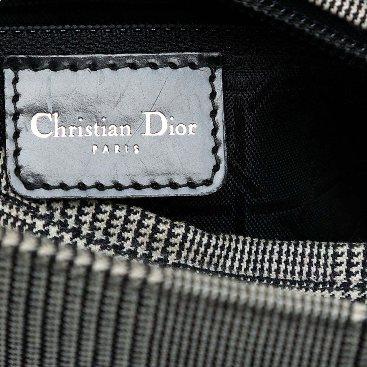 Dior Medium Canvas Houndstooth Lady Dior
