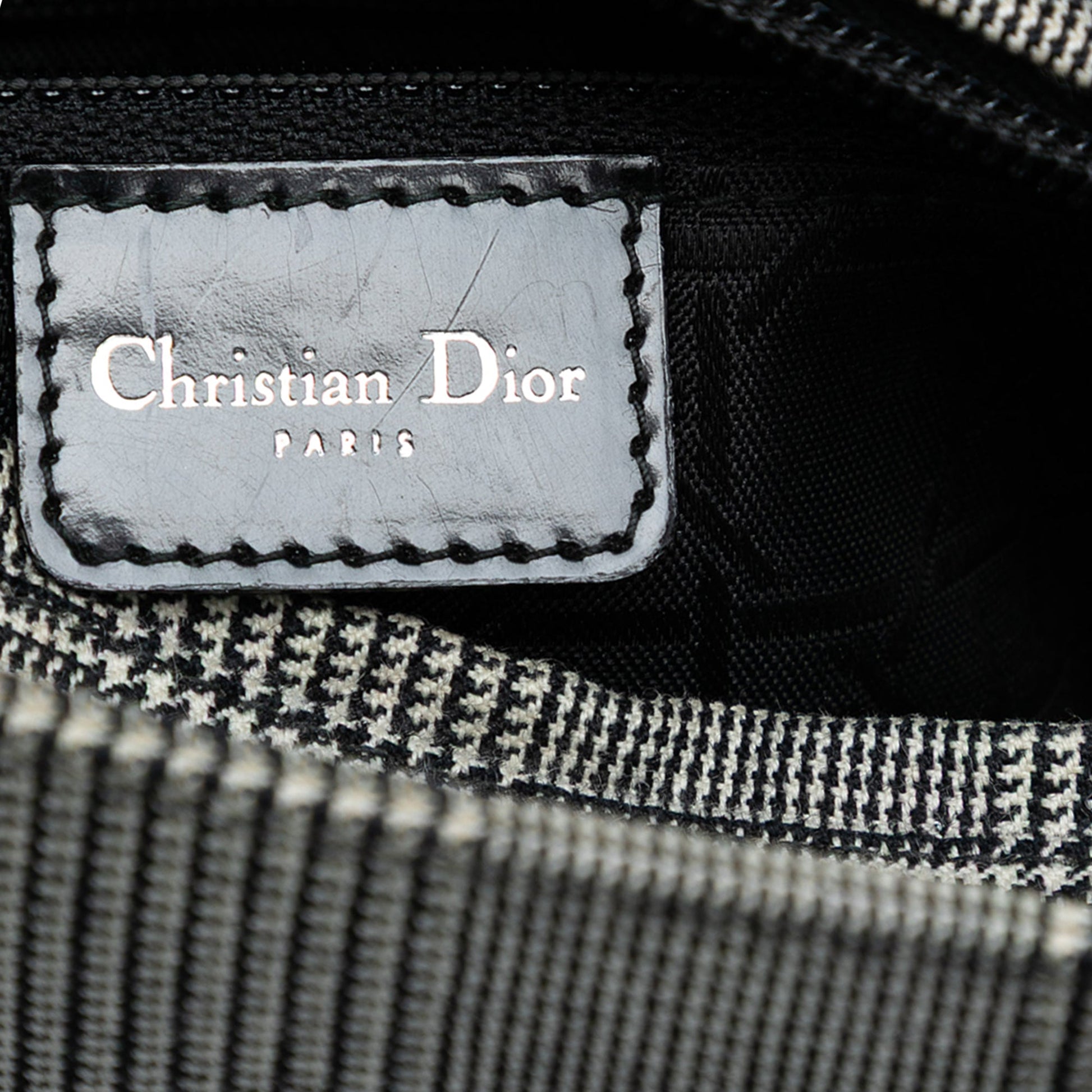 Dior Medium Canvas Houndstooth Lady Dior