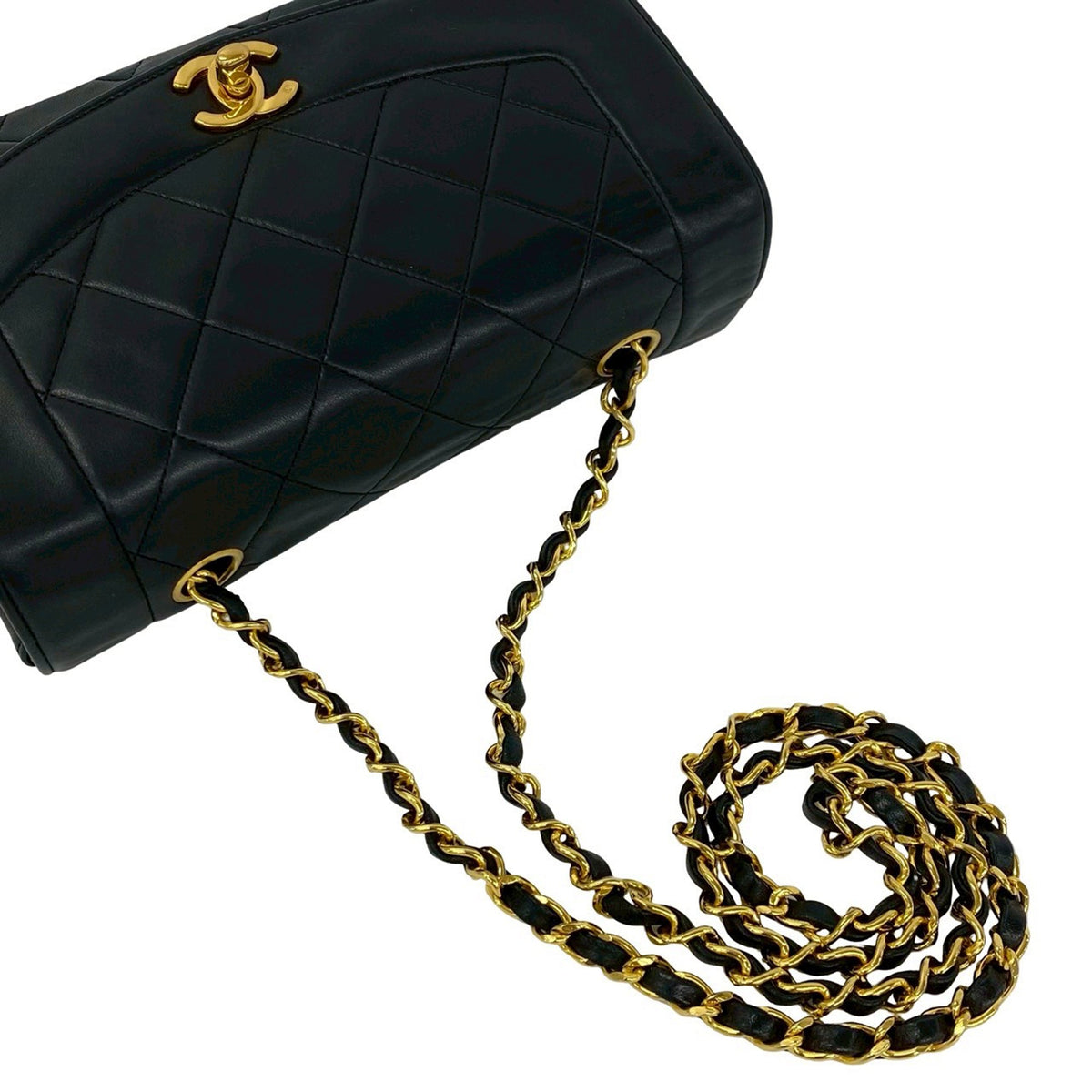 Chanel Small Quilted Lambskin Diana Single Flap