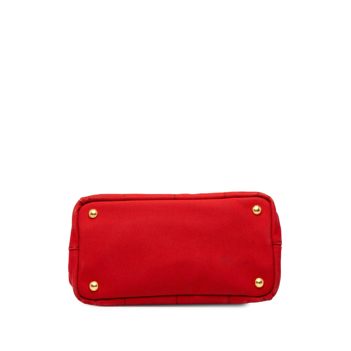Prada Small Canvas Canapa Logo Tote — Red