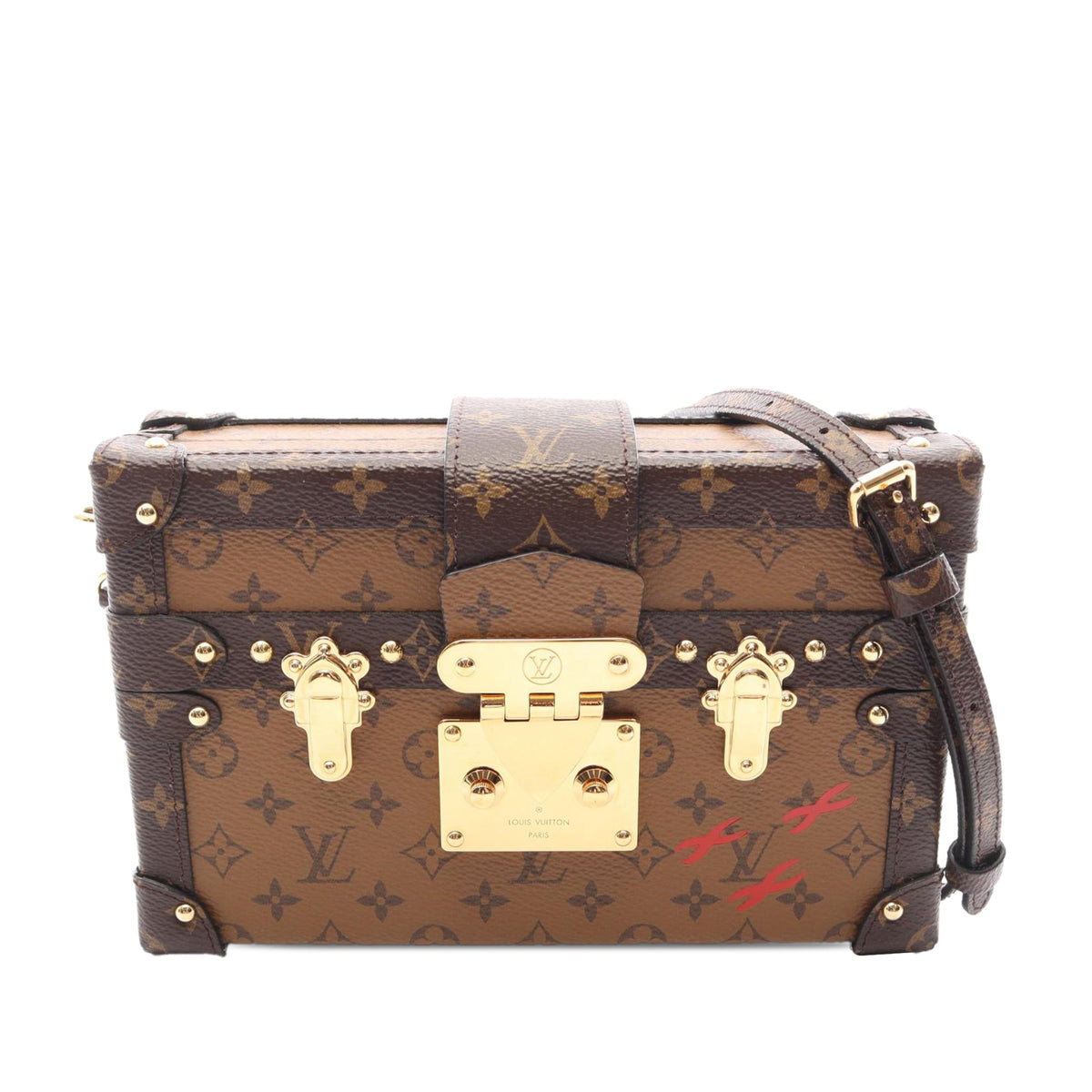Louis Vuitton Monogram Reverse Petite Malle — Brown