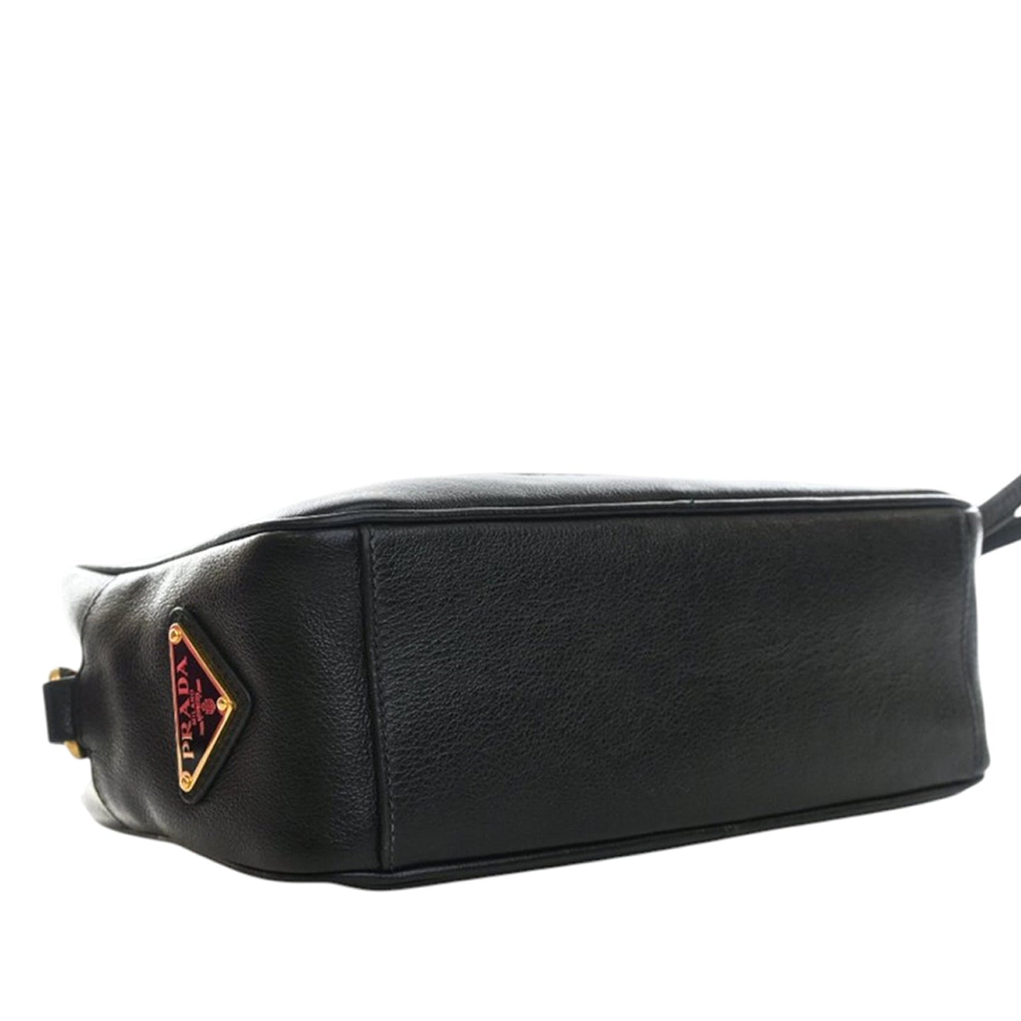 Prada Small Embossed Calfskin Canapa Logo Camera Bag