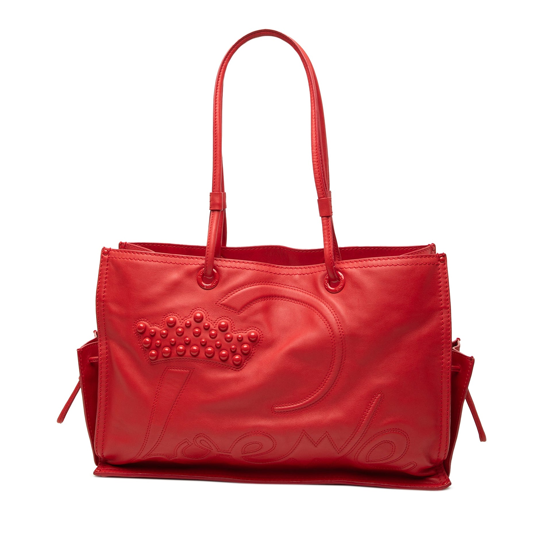 LOEWE Studded Leather Crown Tote