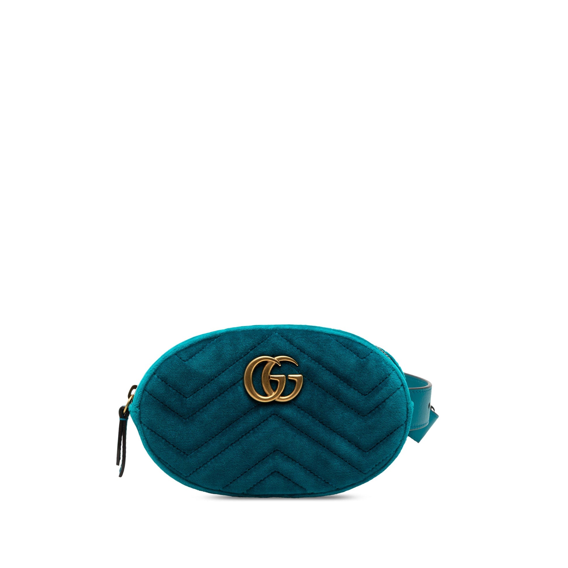 Gucci GG Marmont Matelasse Velvet Belt Bag
