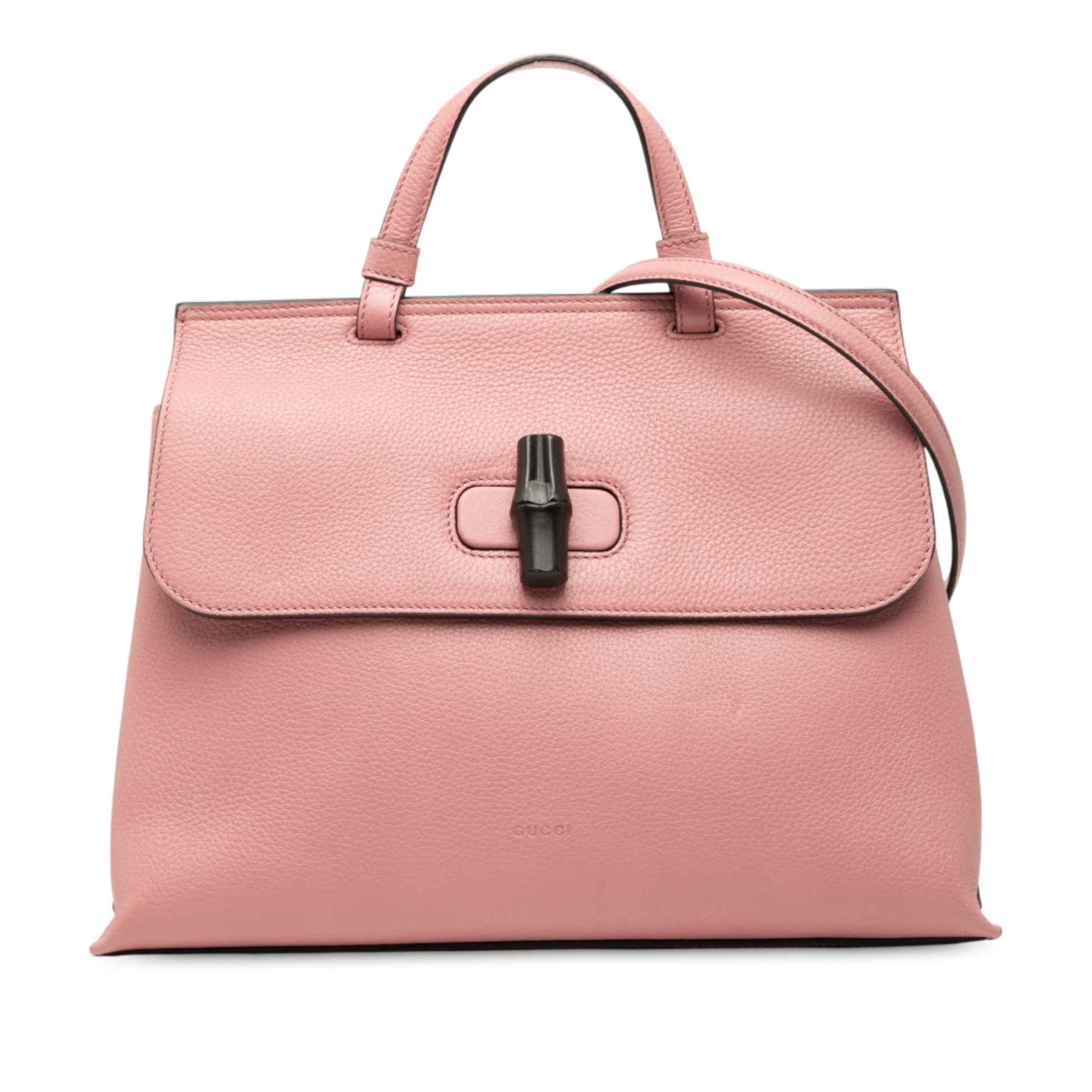 Gucci Medium Leather Bamboo Daily Satchel