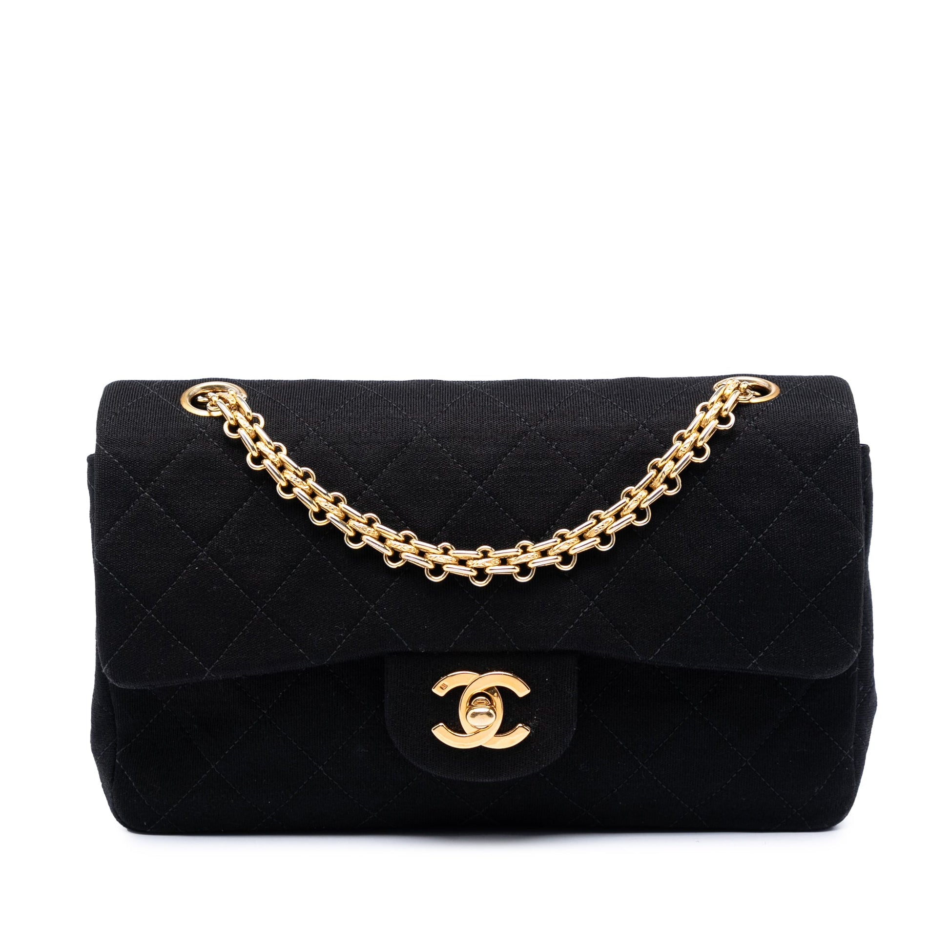 Chanel Small Classic Jersey Double Flap