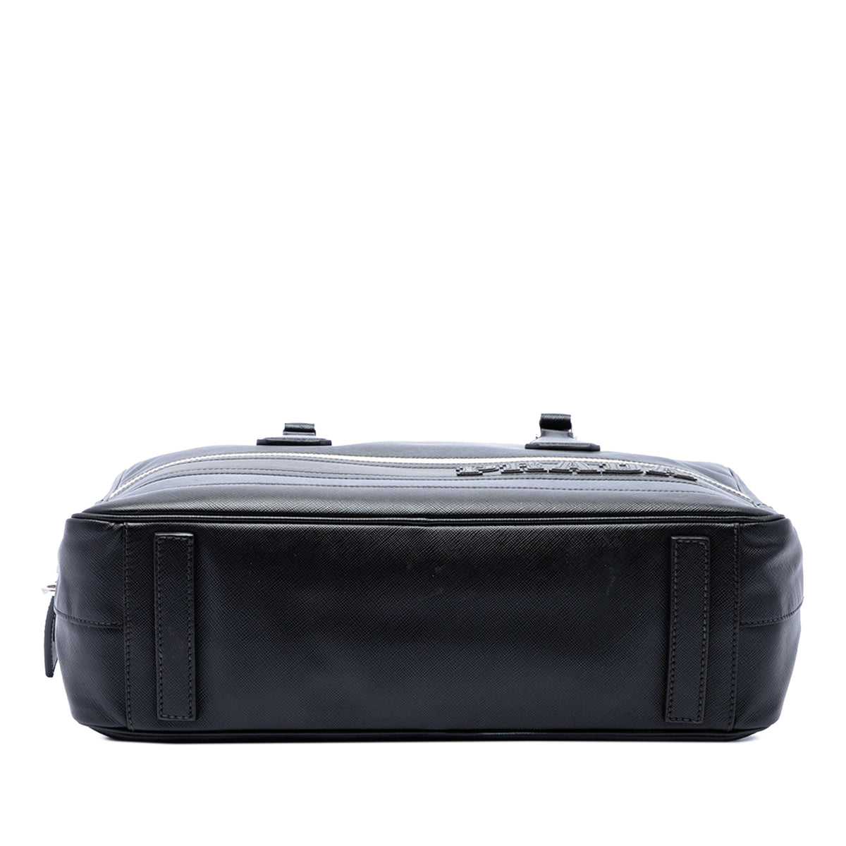 Prada Saffiano Lux Letterman Briefcase — Black