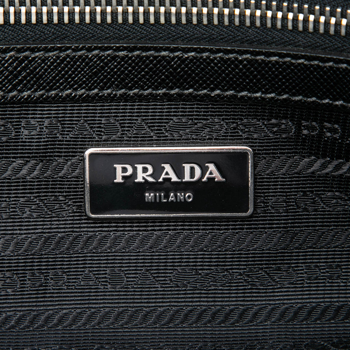 Prada Saffiano Lux Letterman Briefcase — Black