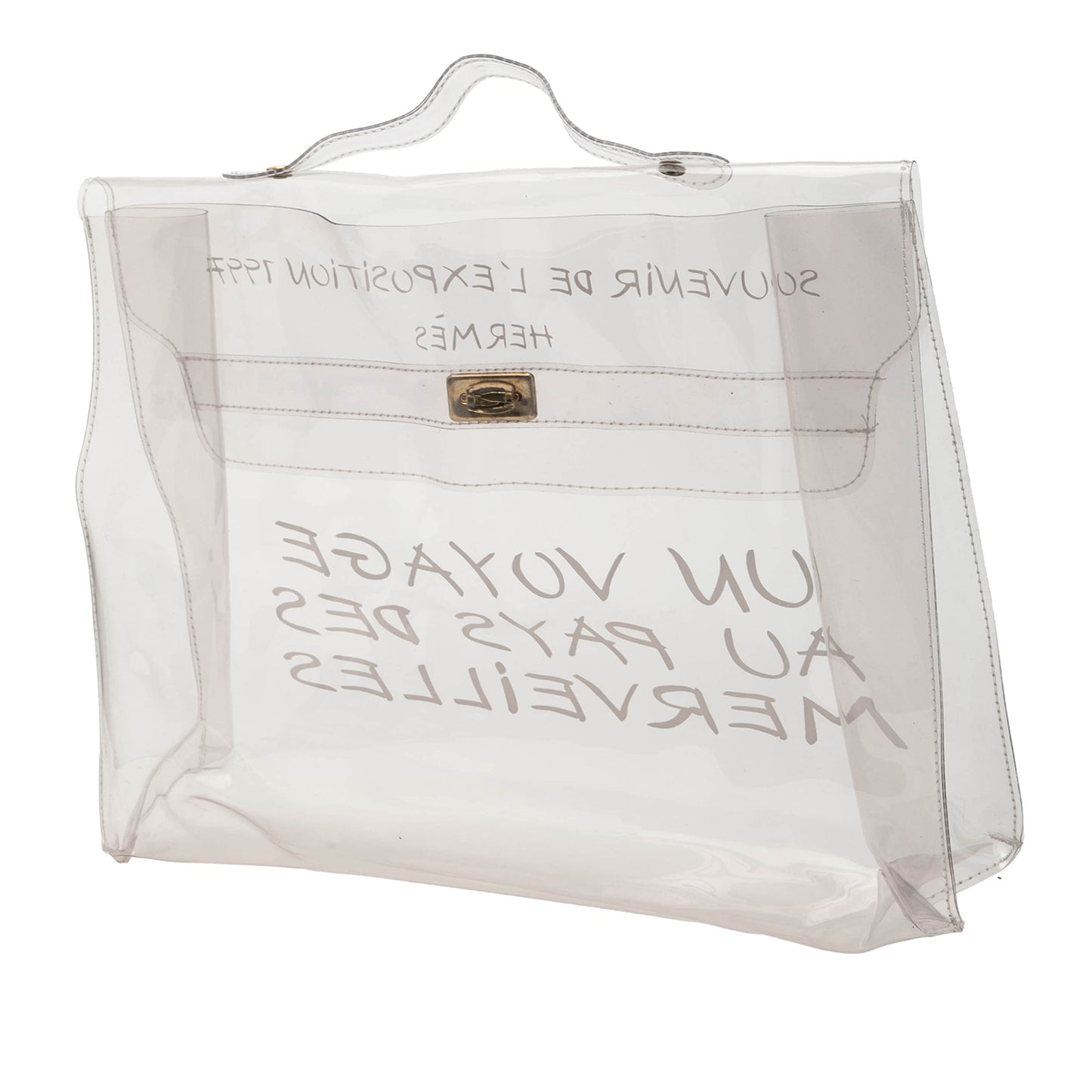 Hermès Vinyl Souvenir De L Exposition Kelly Handbag