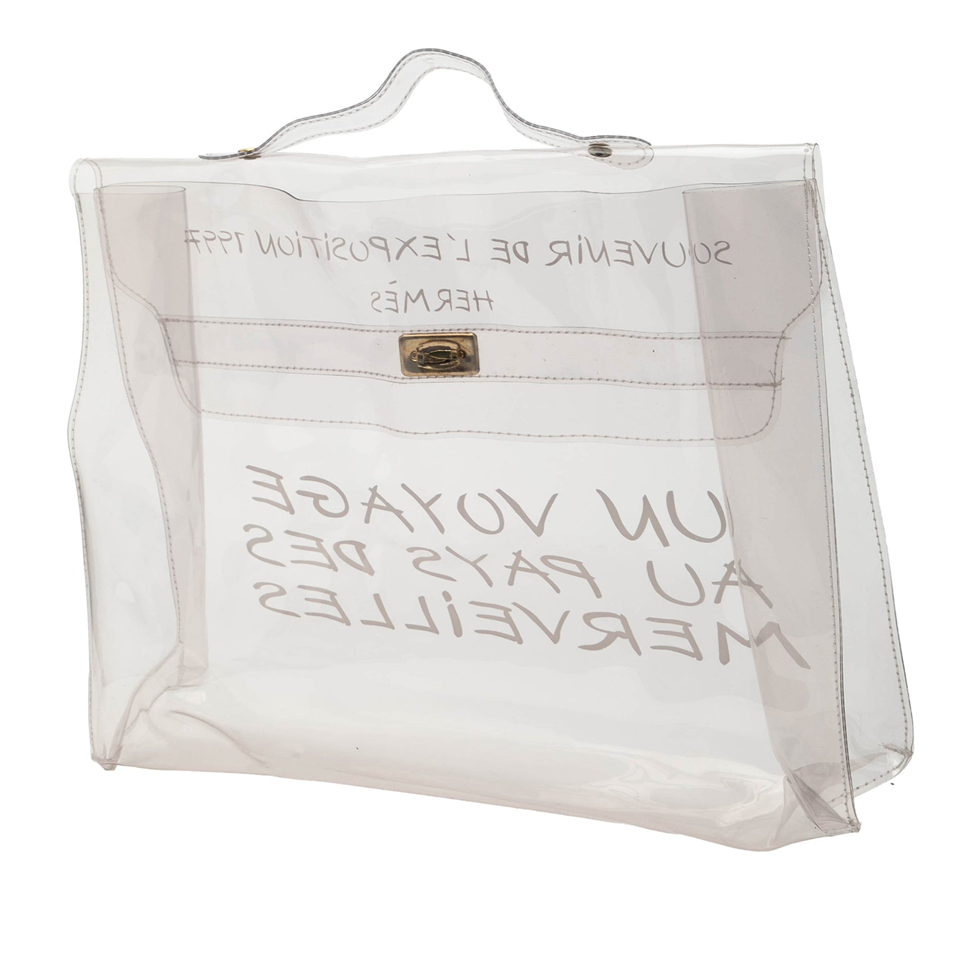 Hermès Vinyl Souvenir De L Exposition Kelly Handbag