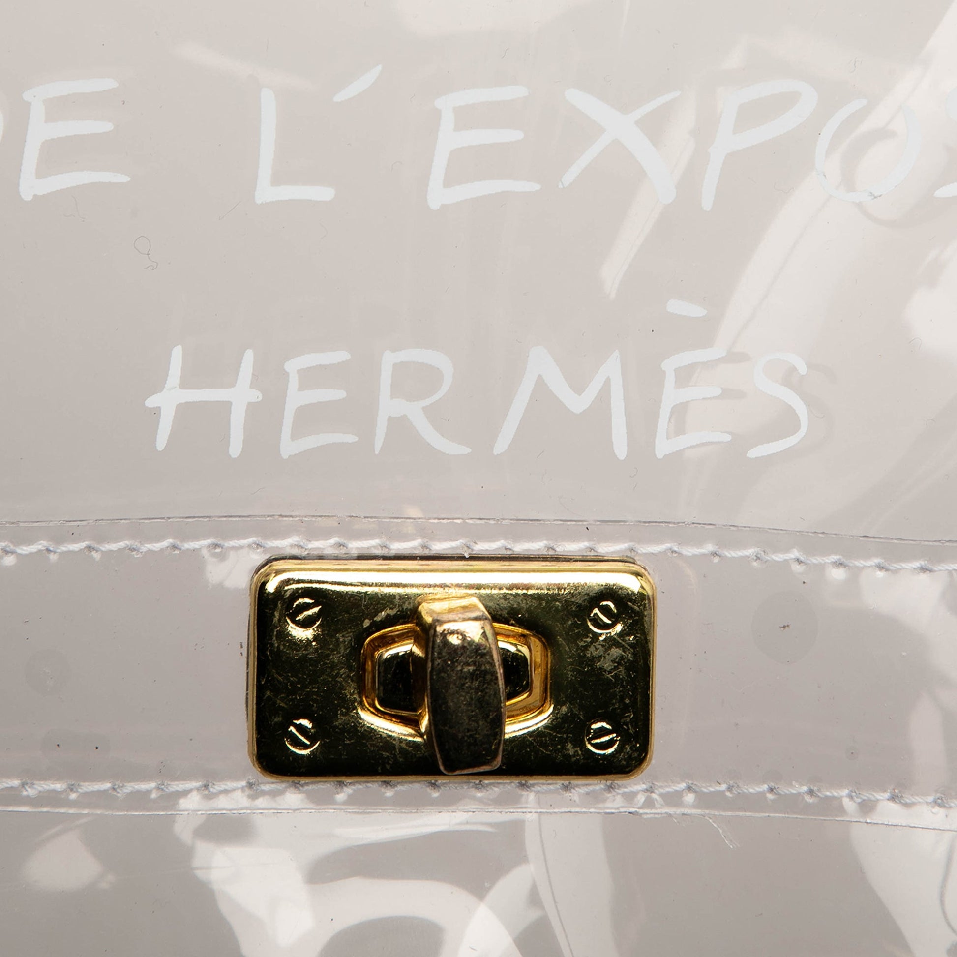 Hermès Vinyl Souvenir De L Exposition Kelly Handbag
