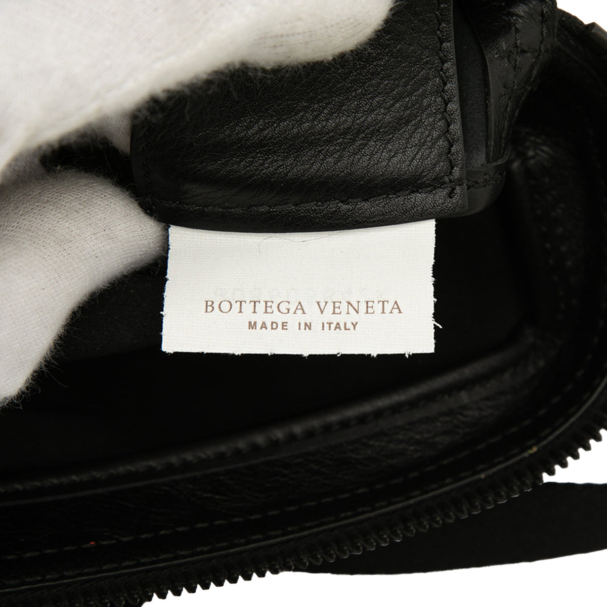 Bottega Veneta Intrecciato Trimmed Nappa Belt Bag — Black