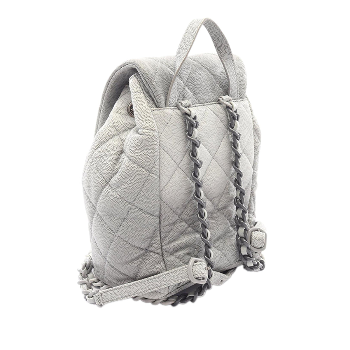 Chanel Lacquered CC Quilted Shaded Caviar My Everything Drawstring Backpack