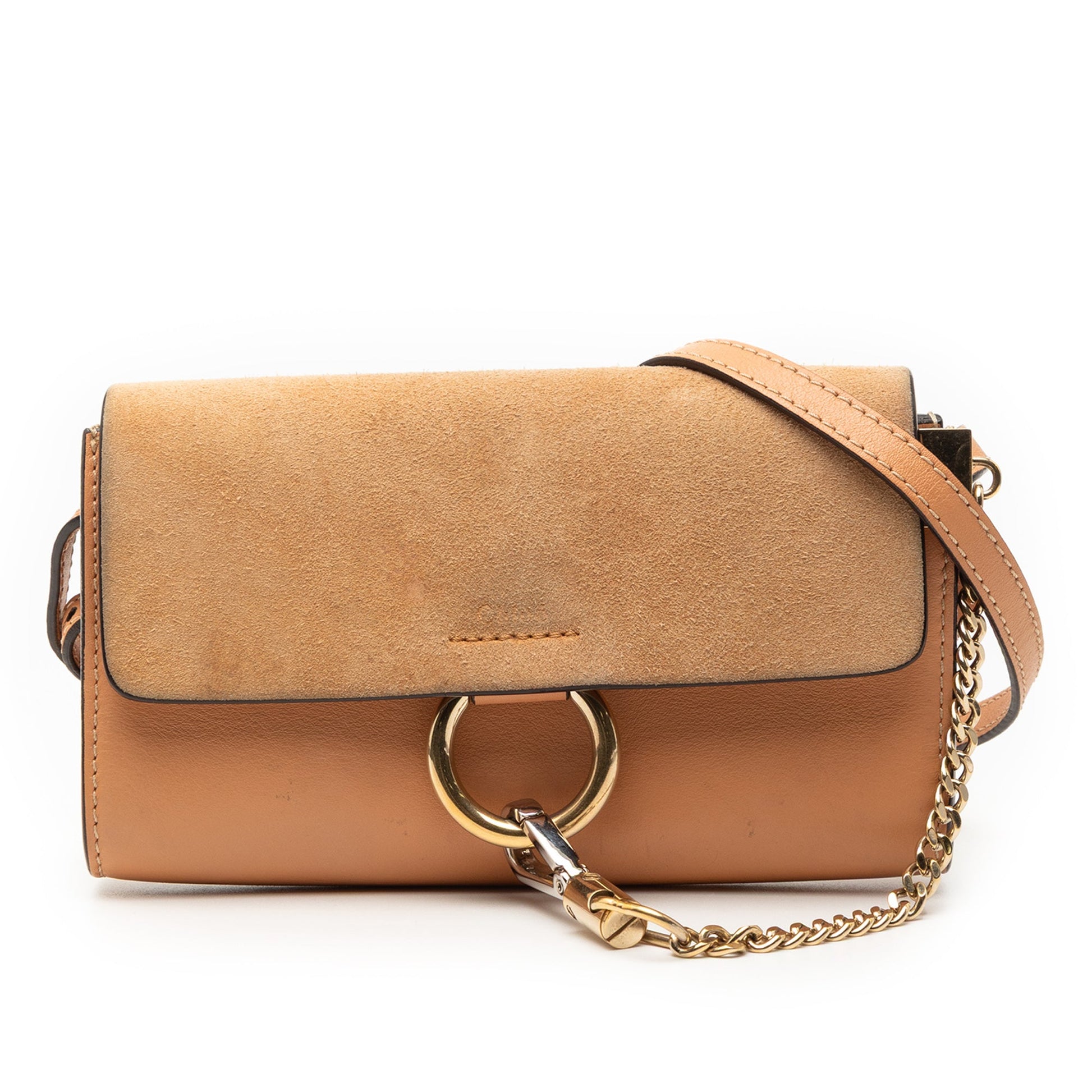 ChloÃ© Mini Calfskin and Suede Faye Chain Crossbody
