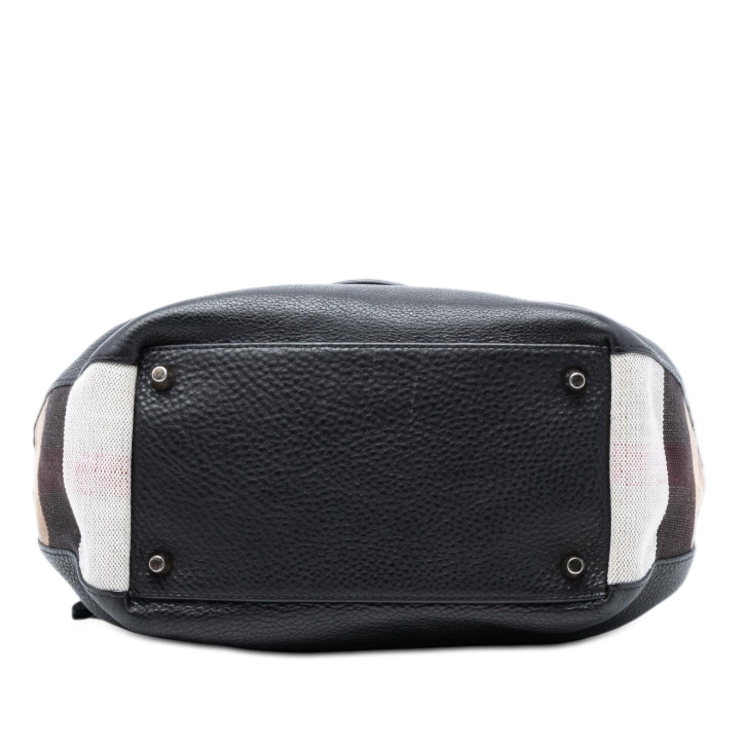 Burberry Small Leather and House Check Canvas Maidstone Satchel