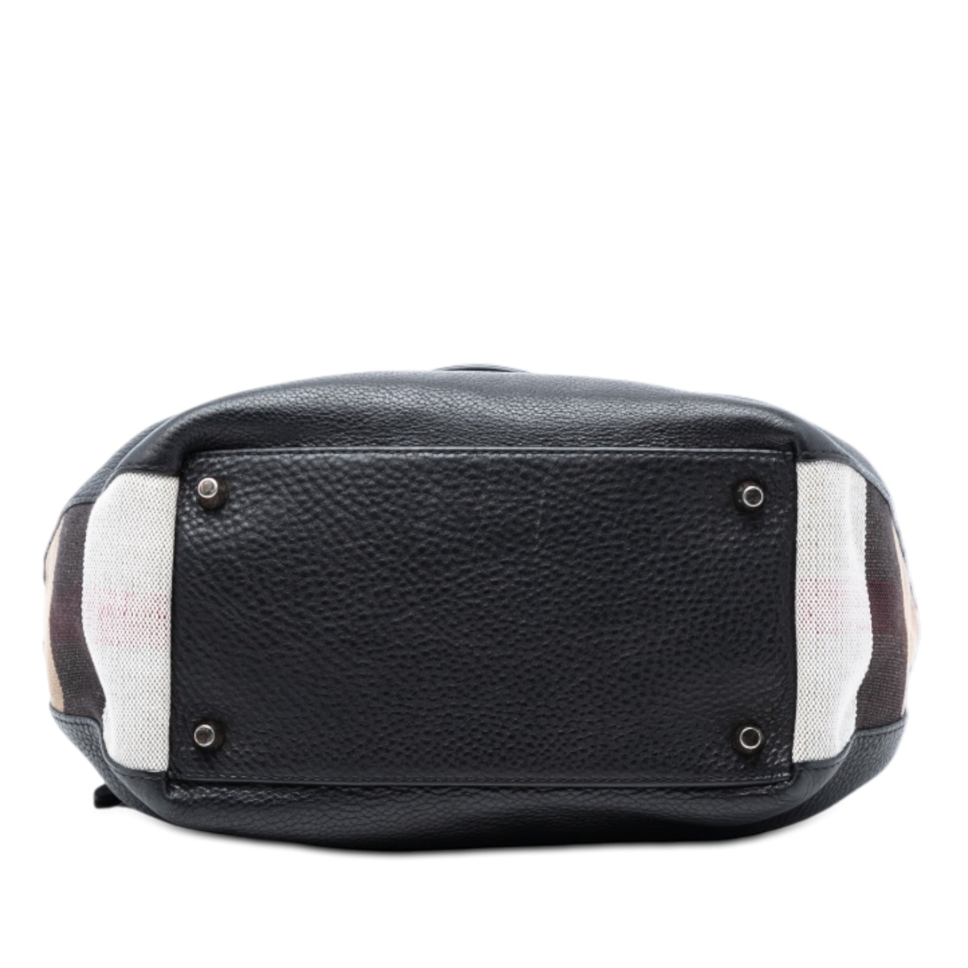 Burberry Small Leather and House Check Canvas Maidstone Satchel
