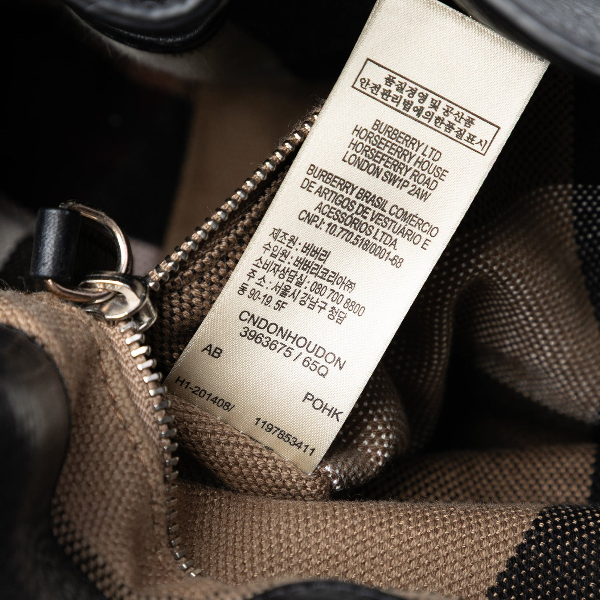 Burberry Small Leather and House Check Canvas Maidstone Satchel