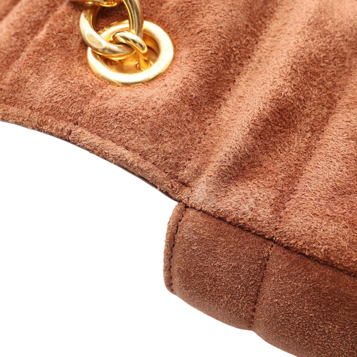 Celine Suede Monochrome Shoulder Bag — Brown