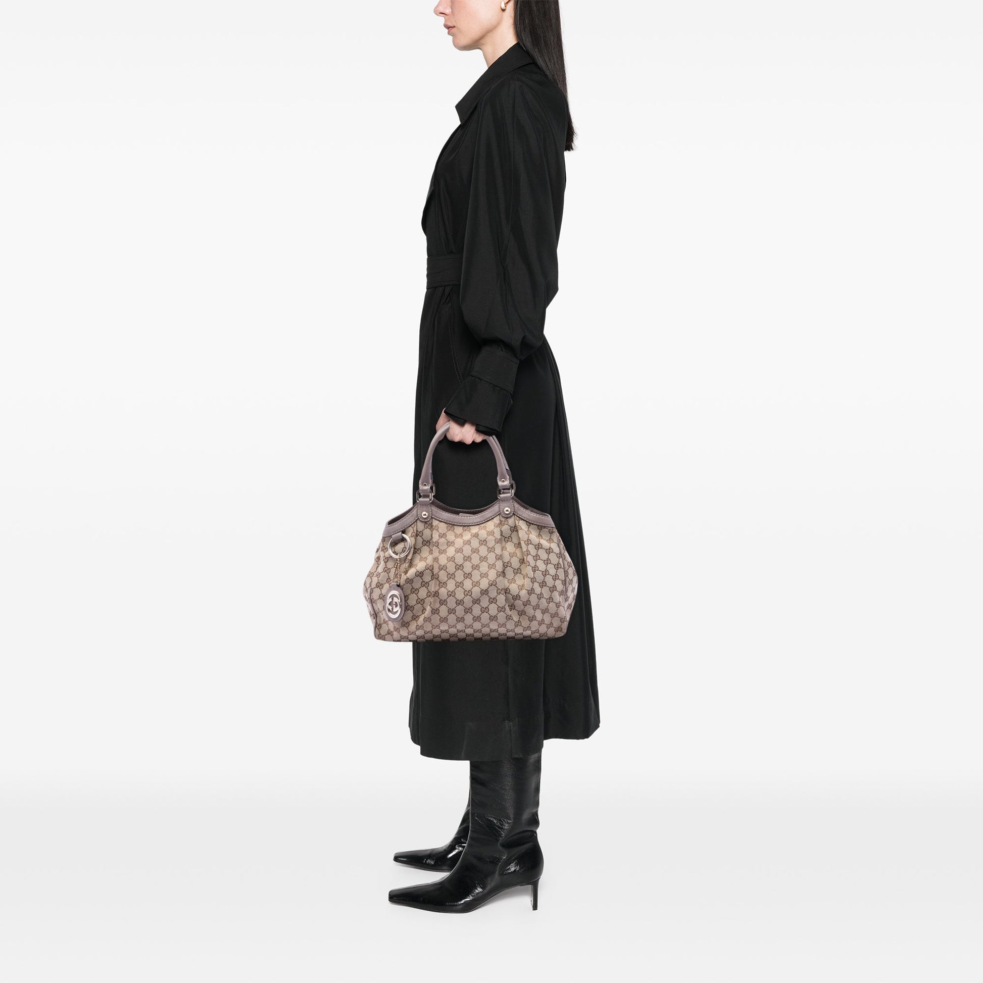 Gucci Medium GG Canvas Sukey Tote