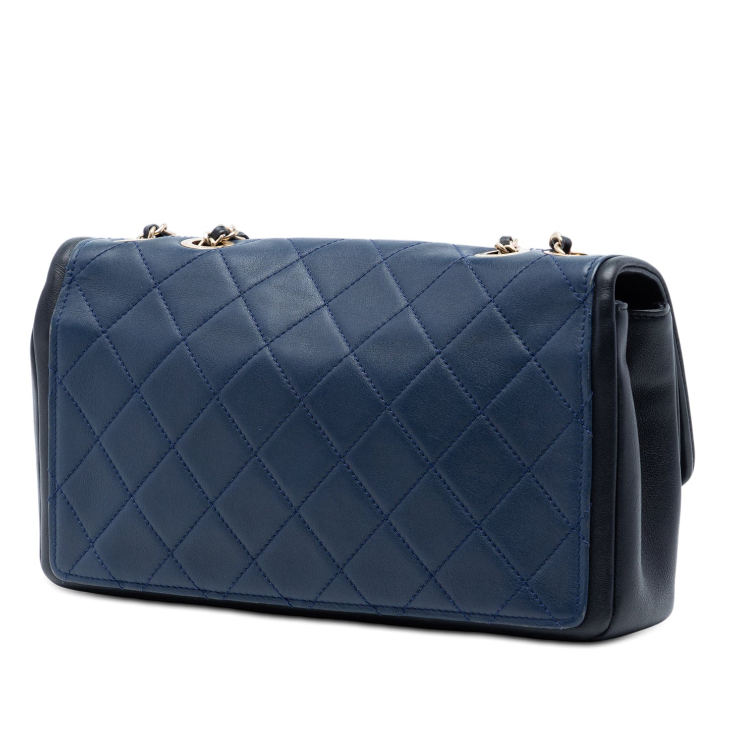 Chanel Medium Bicolor Calfskin Graphic Flap