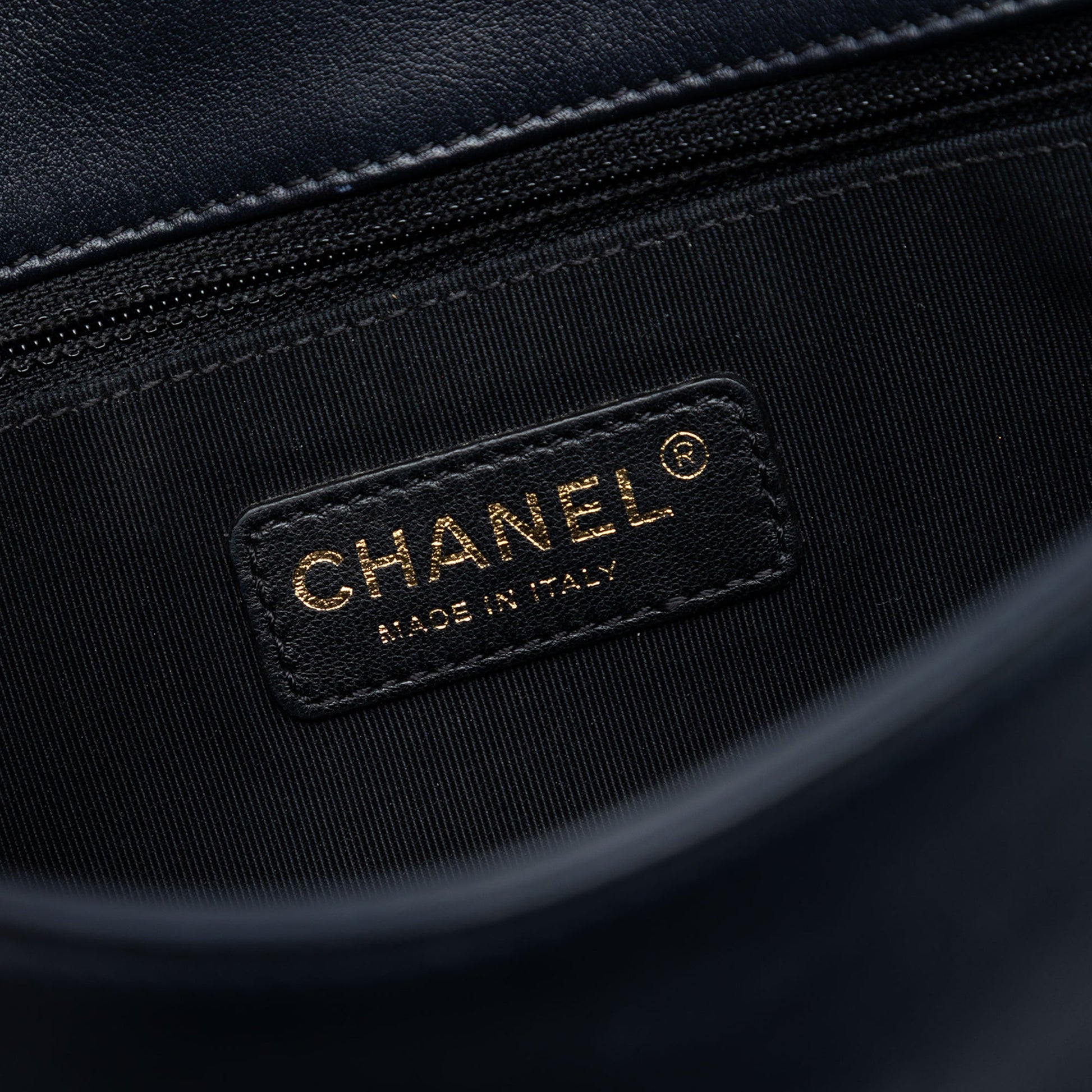 Chanel Medium Bicolor Calfskin Graphic Flap