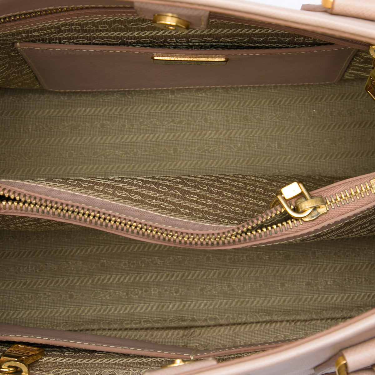 Prada Large Saffiano Lux Open Promenade Satchel — Pink