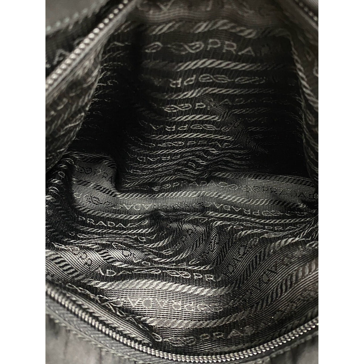 Prada Tessuto Buckle Messenger Bag — Black