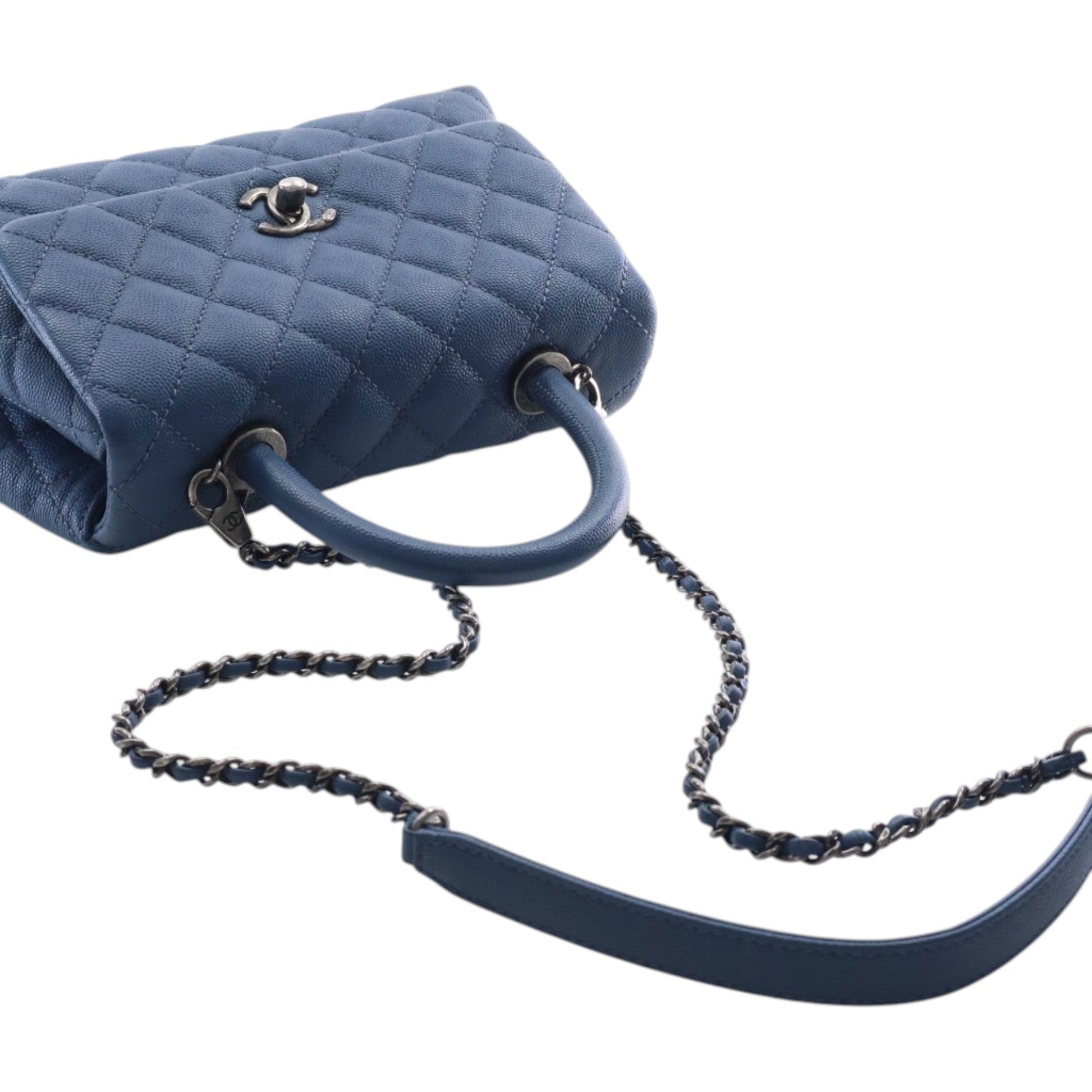 Chanel Mini Quilted Caviar Coco Top Handle Bag