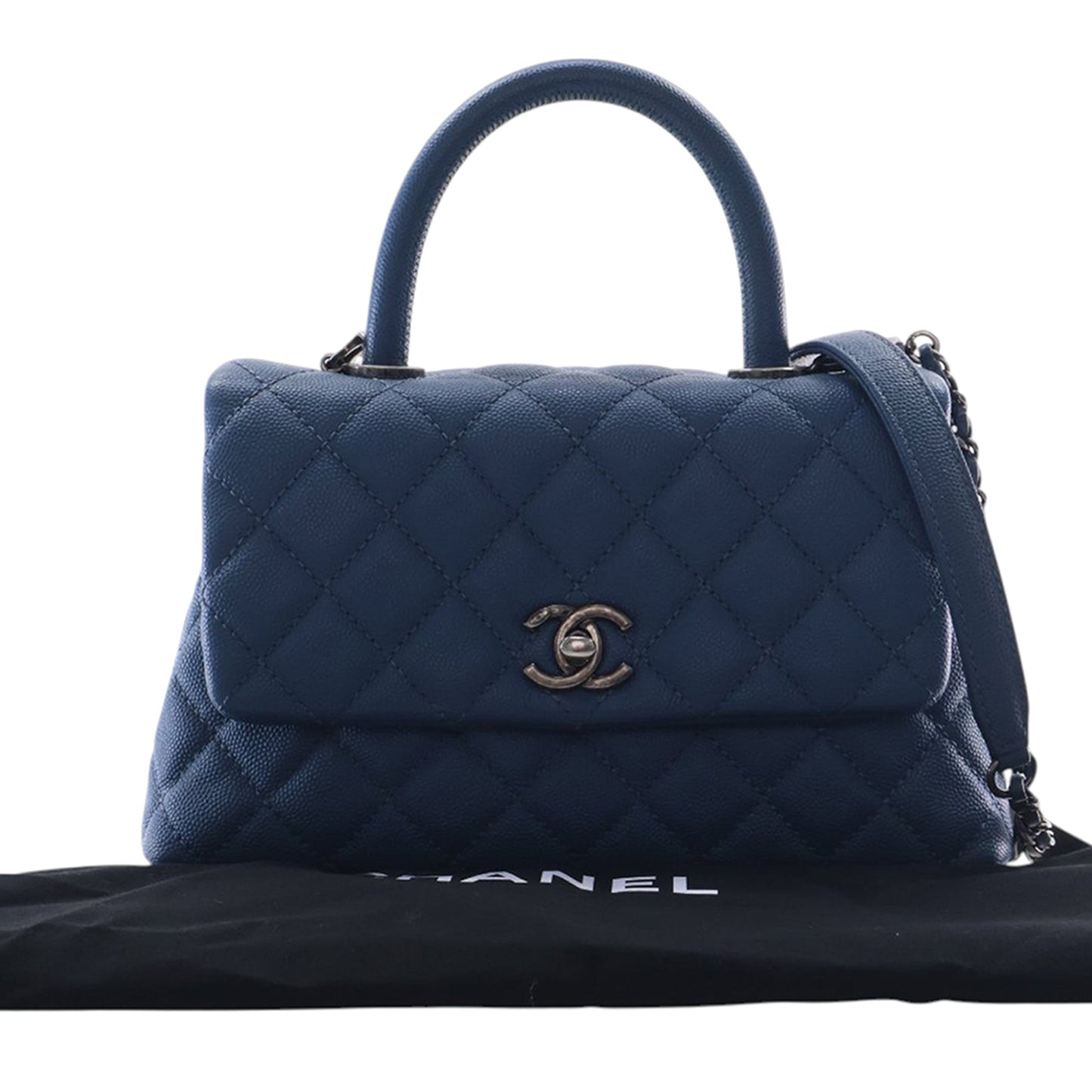 Chanel Mini Quilted Caviar Coco Top Handle Bag