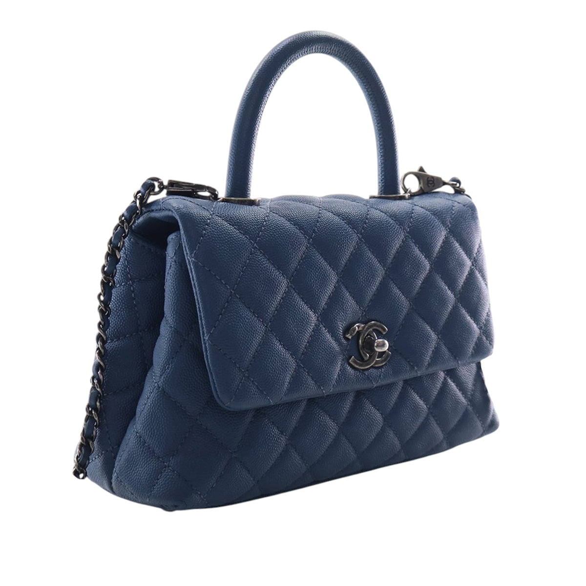 Chanel Mini Quilted Caviar Coco Top Handle Bag