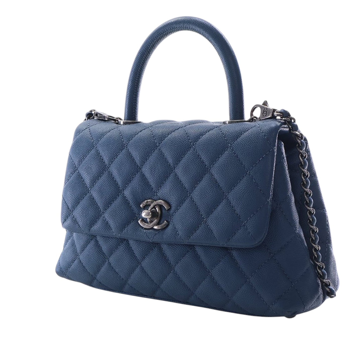 Chanel Mini Quilted Caviar Coco Top Handle Bag
