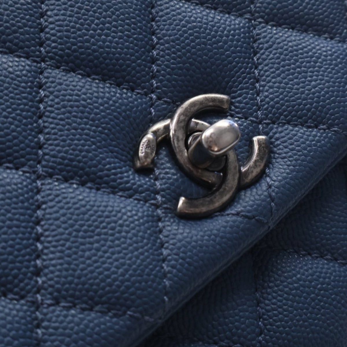 Chanel Mini Quilted Caviar Coco Top Handle Bag