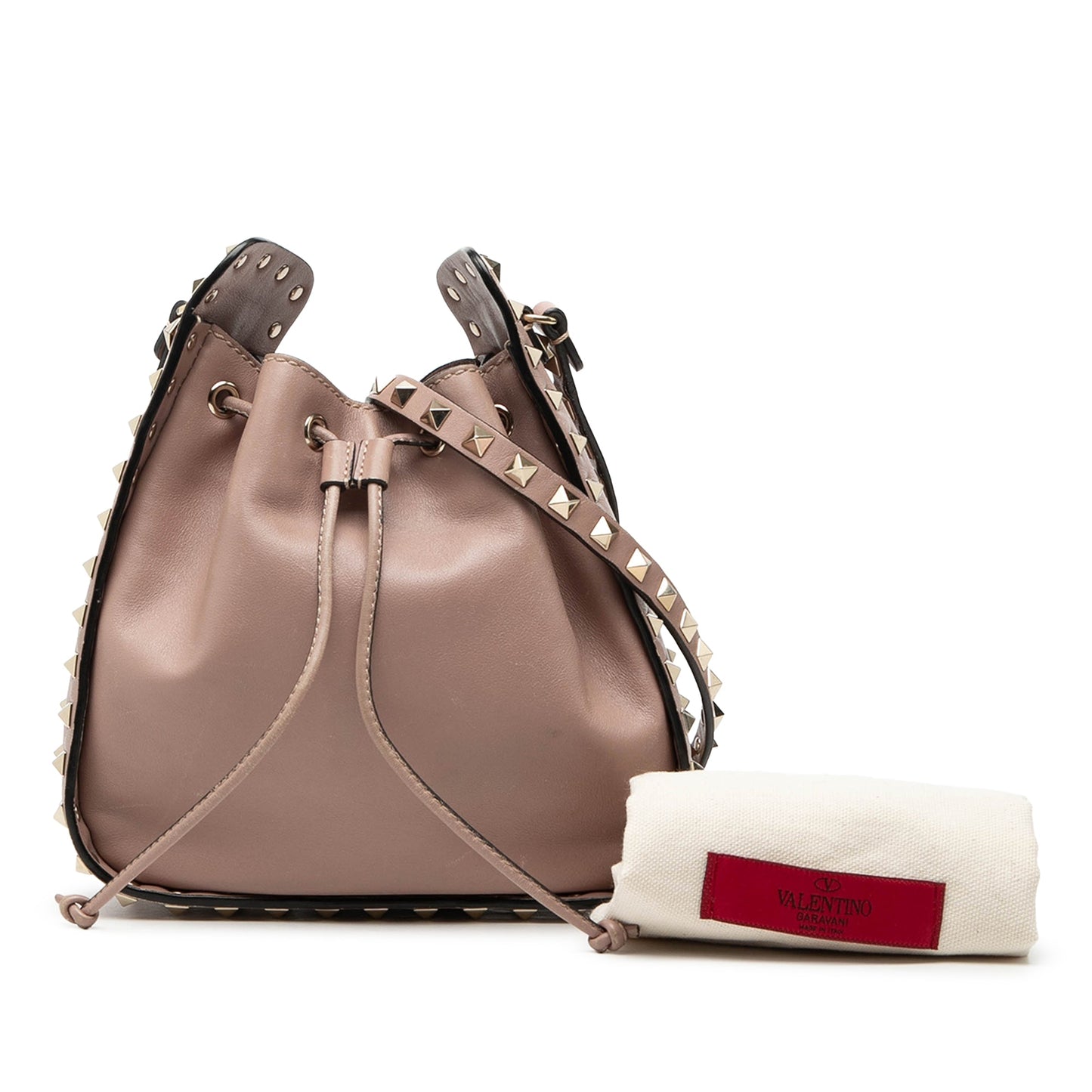 Valentino Small Leather Rockstud Bucket Bag