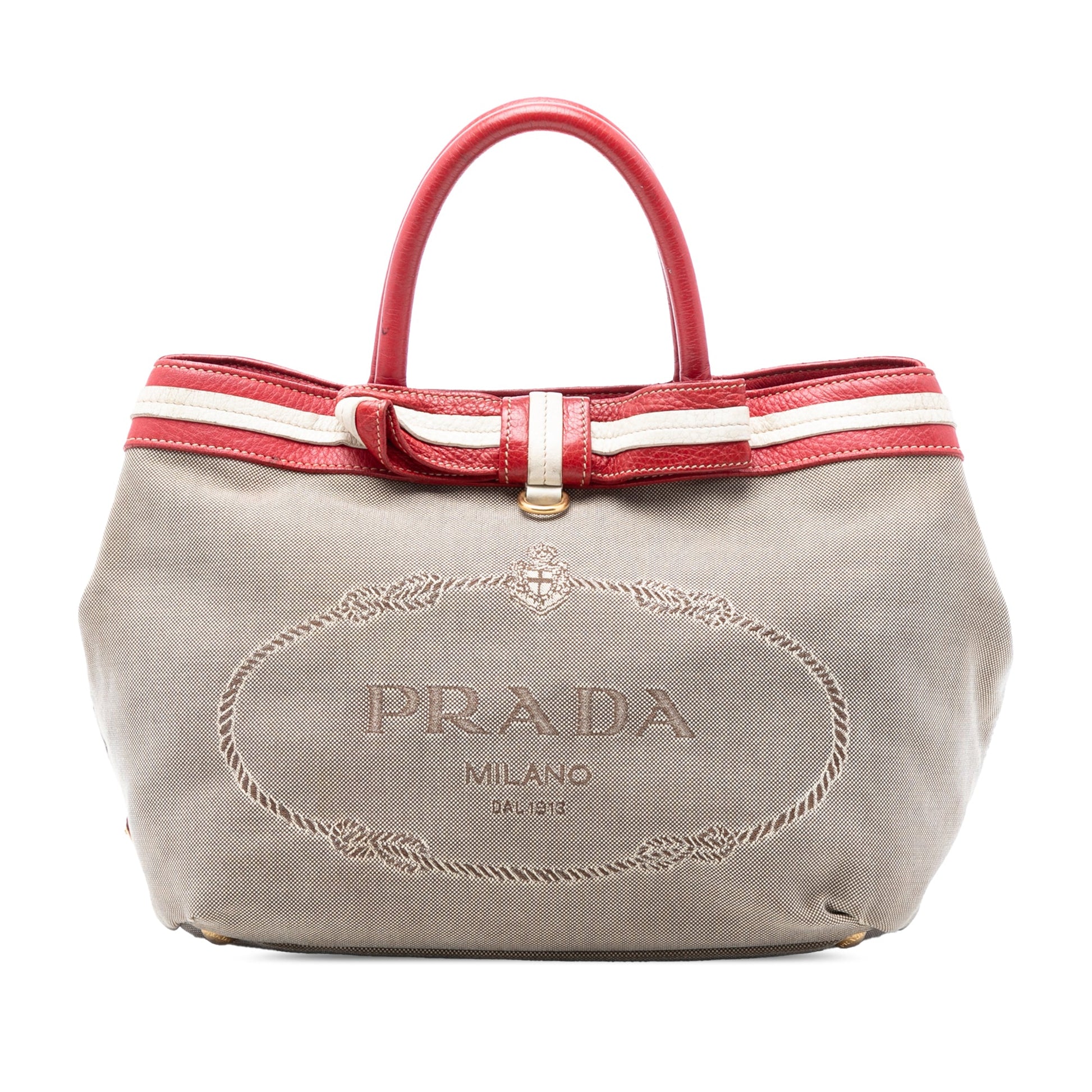 Prada Canvas Canapa Logo Tote