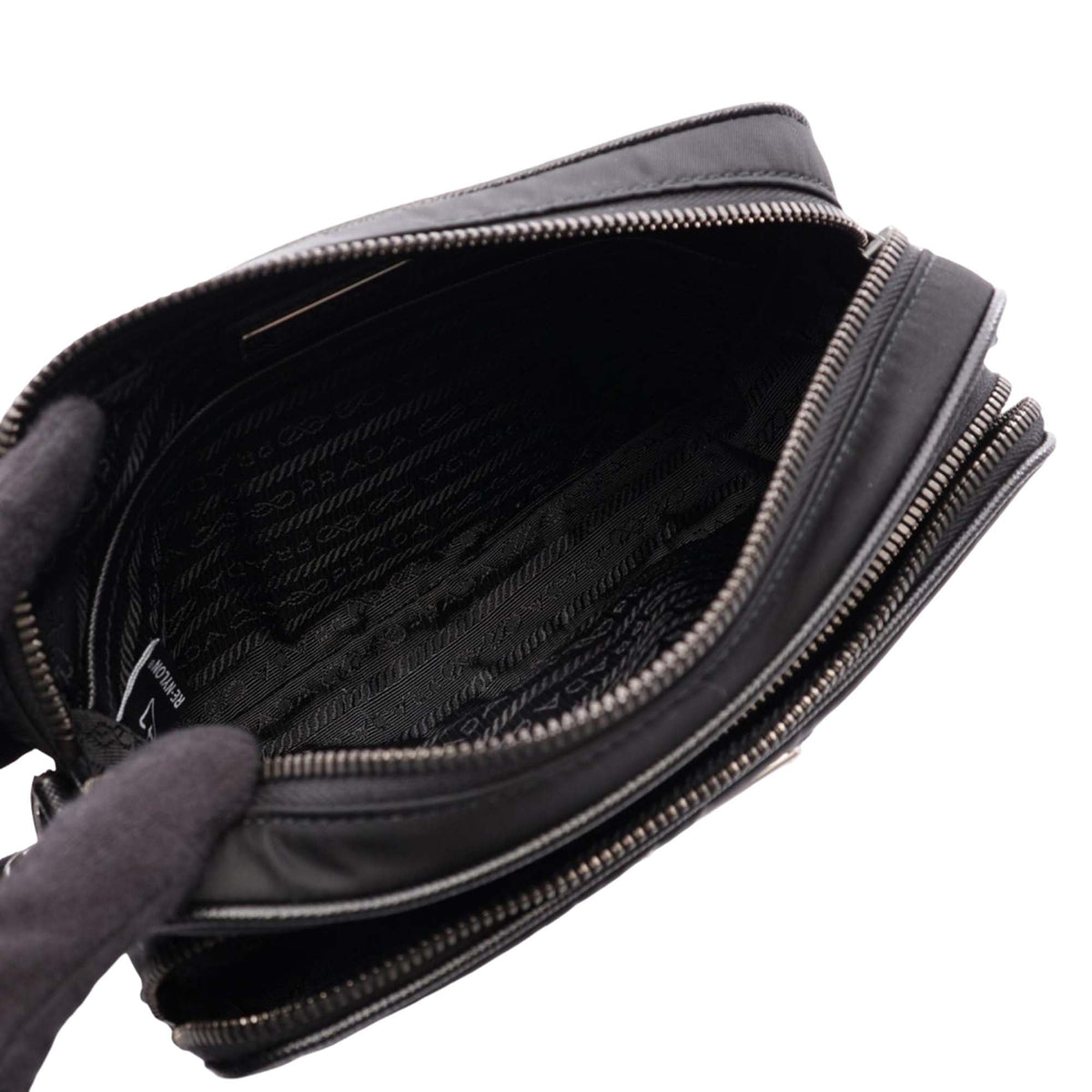 Prada Saffiano Trimmed Re Nylon Camera Bag
