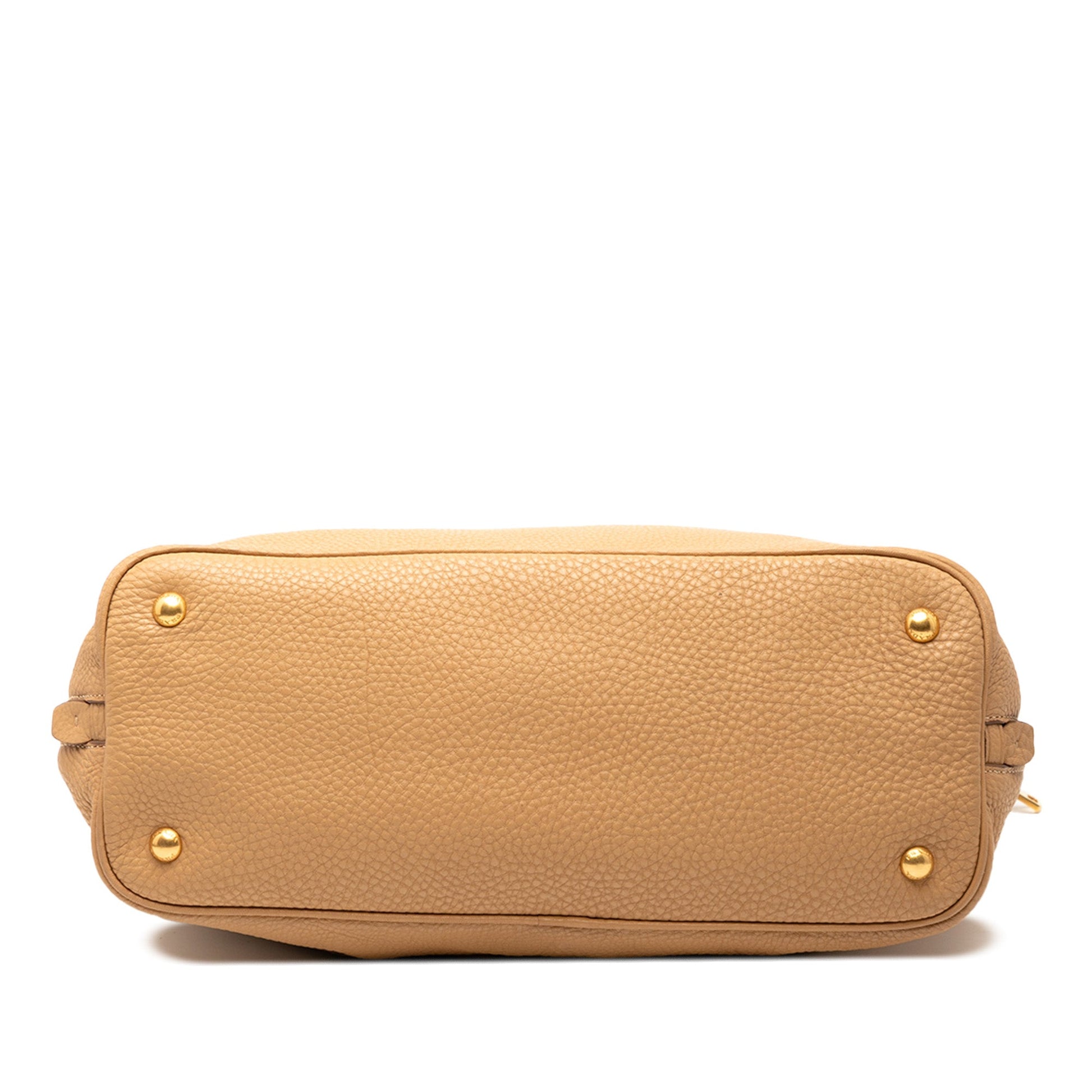 Prada Vitello Daino Side Zip Convertible Tote