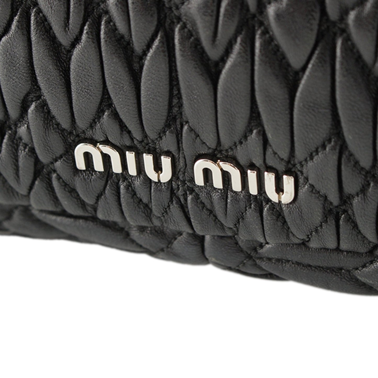 Miu Miu Matelasse Nappa Crystal Chain Satchel